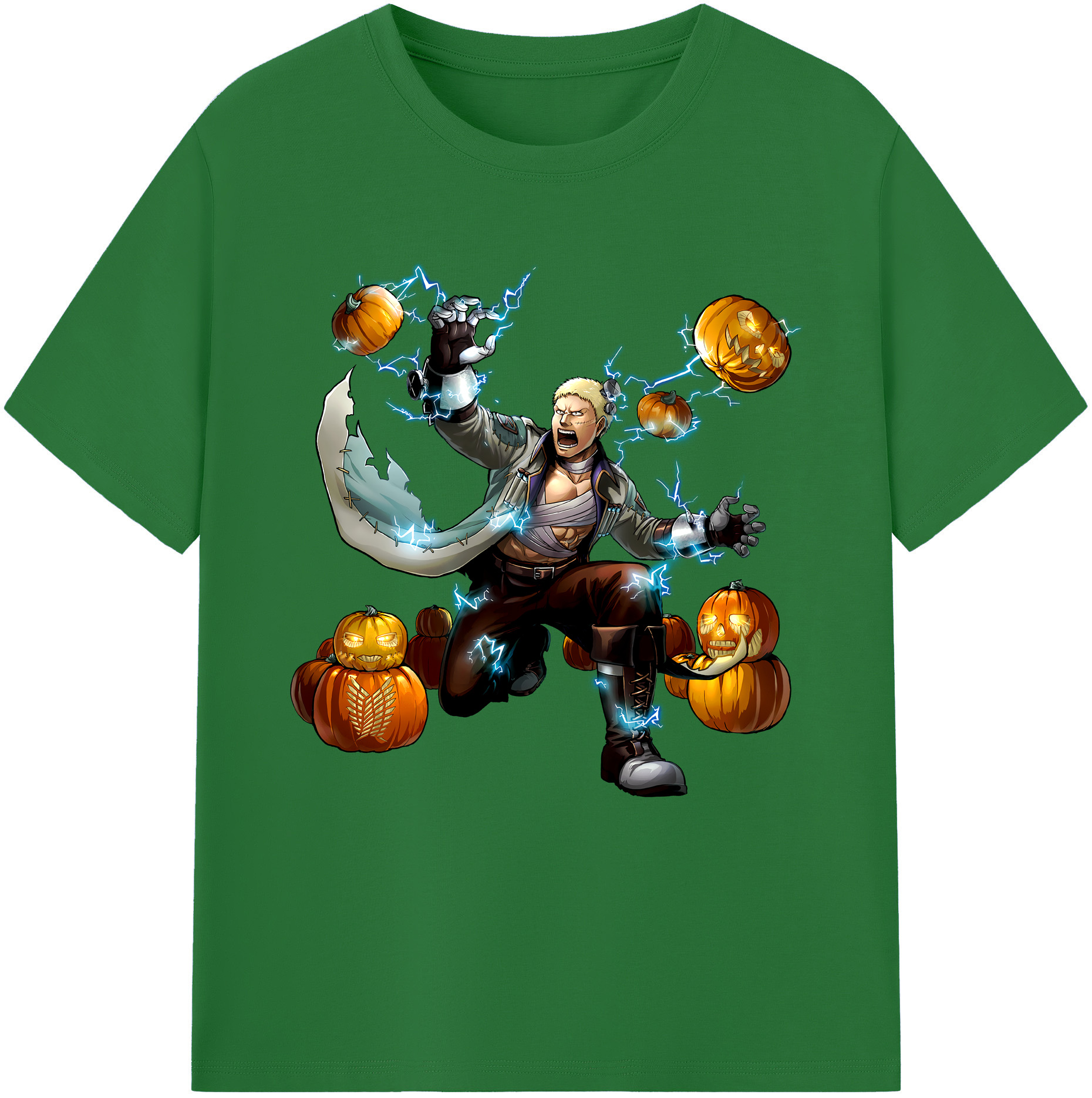 （画像用） 進撃の巨人 ライナー・ブラウン Attack on Titan Reiner Braun 綿100％半袖Tシャツ（フロントプリント）