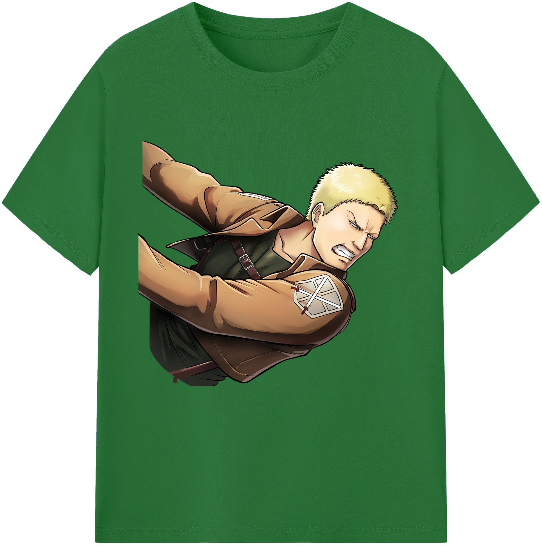 （画像用） 進撃の巨人 ライナー・ブラウン Attack on Titan Reiner Braun 綿100％半袖Tシャツ（フロントプリント）