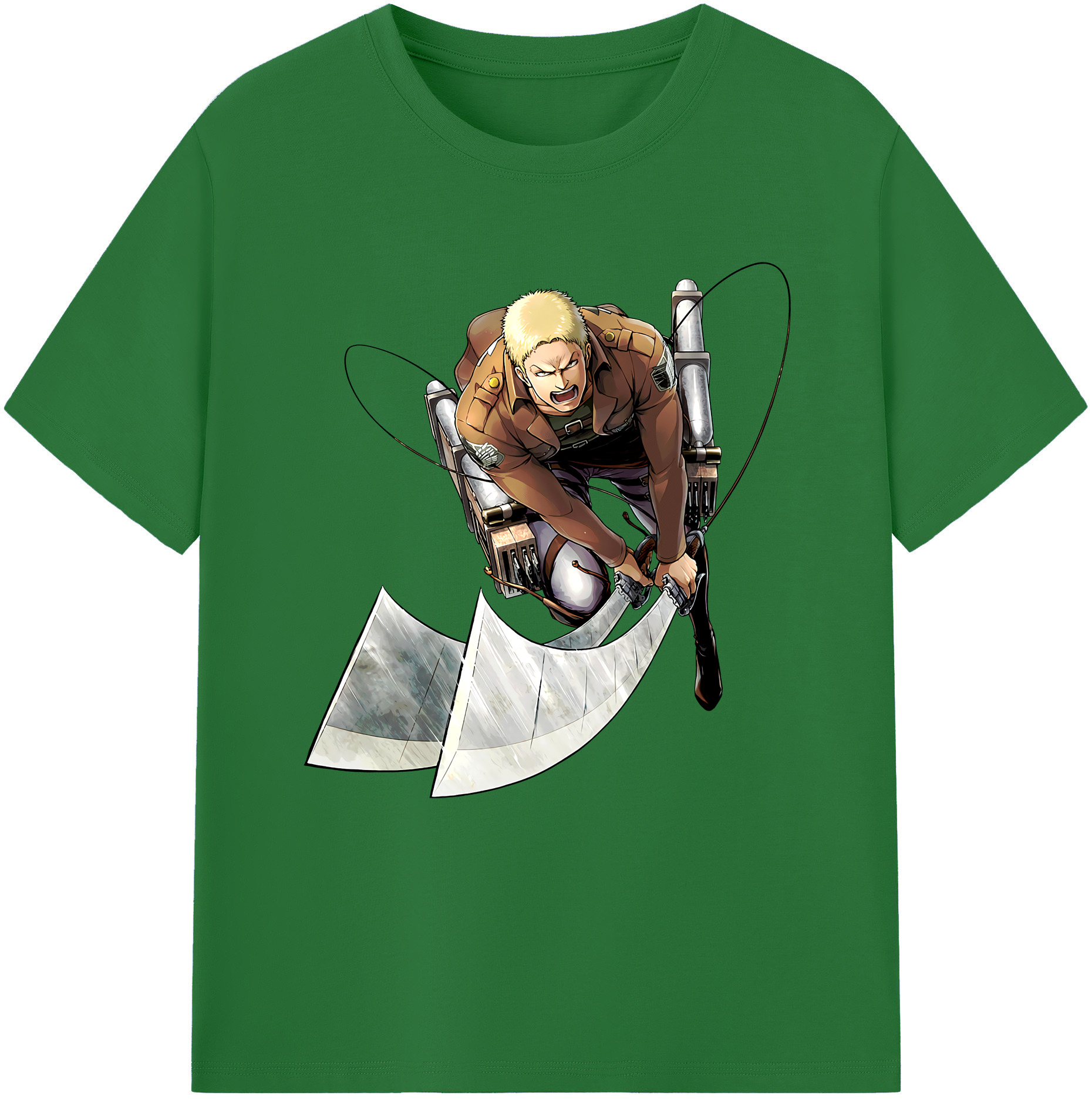 （画像用） 進撃の巨人 ライナー・ブラウン Attack on Titan Reiner Braun 綿100％半袖Tシャツ（フロントプリント）