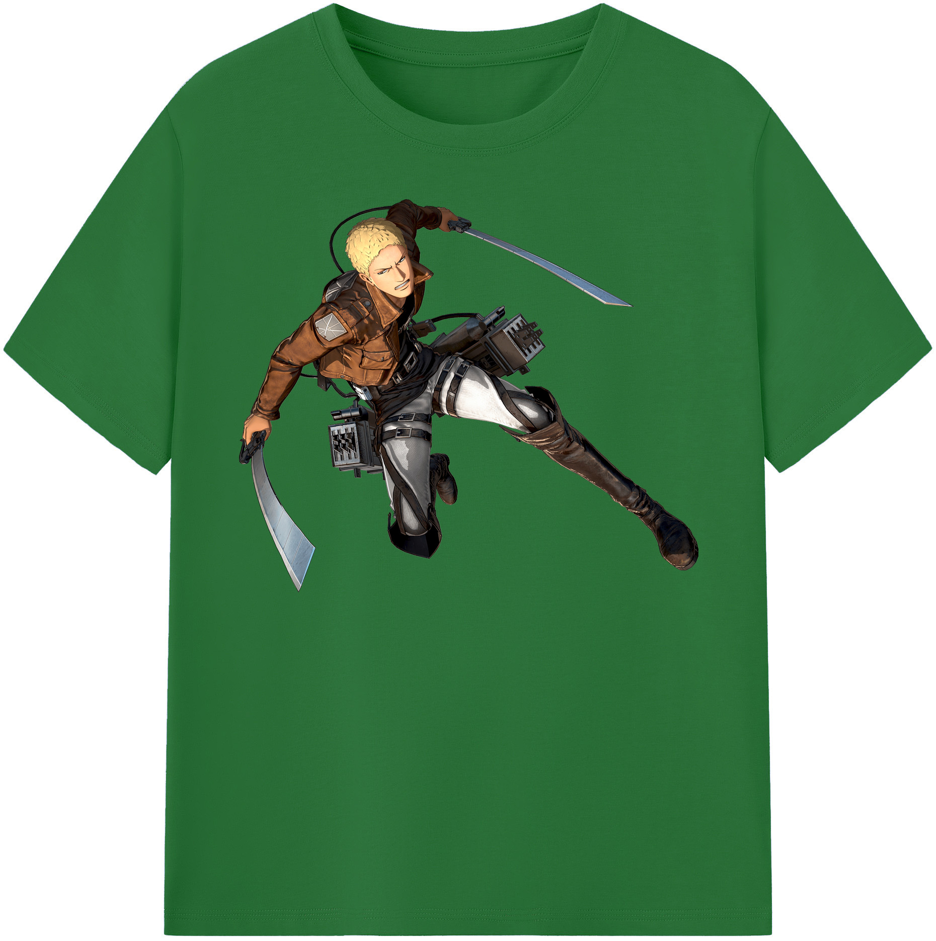 （画像用） 進撃の巨人 ライナー・ブラウン Attack on Titan Reiner Braun 綿100％半袖Tシャツ（フロントプリント）