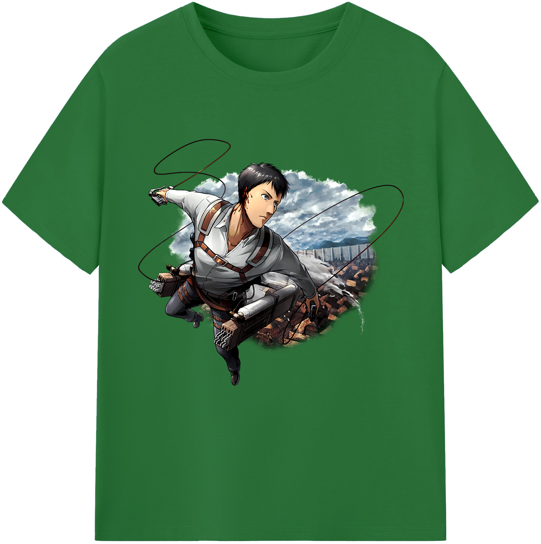 （画像用） 進撃の巨人 ベルトルト・フーバー Attack on Titan Bertholdt Hoover 綿100％半袖Tシャツ（フロントプリント）