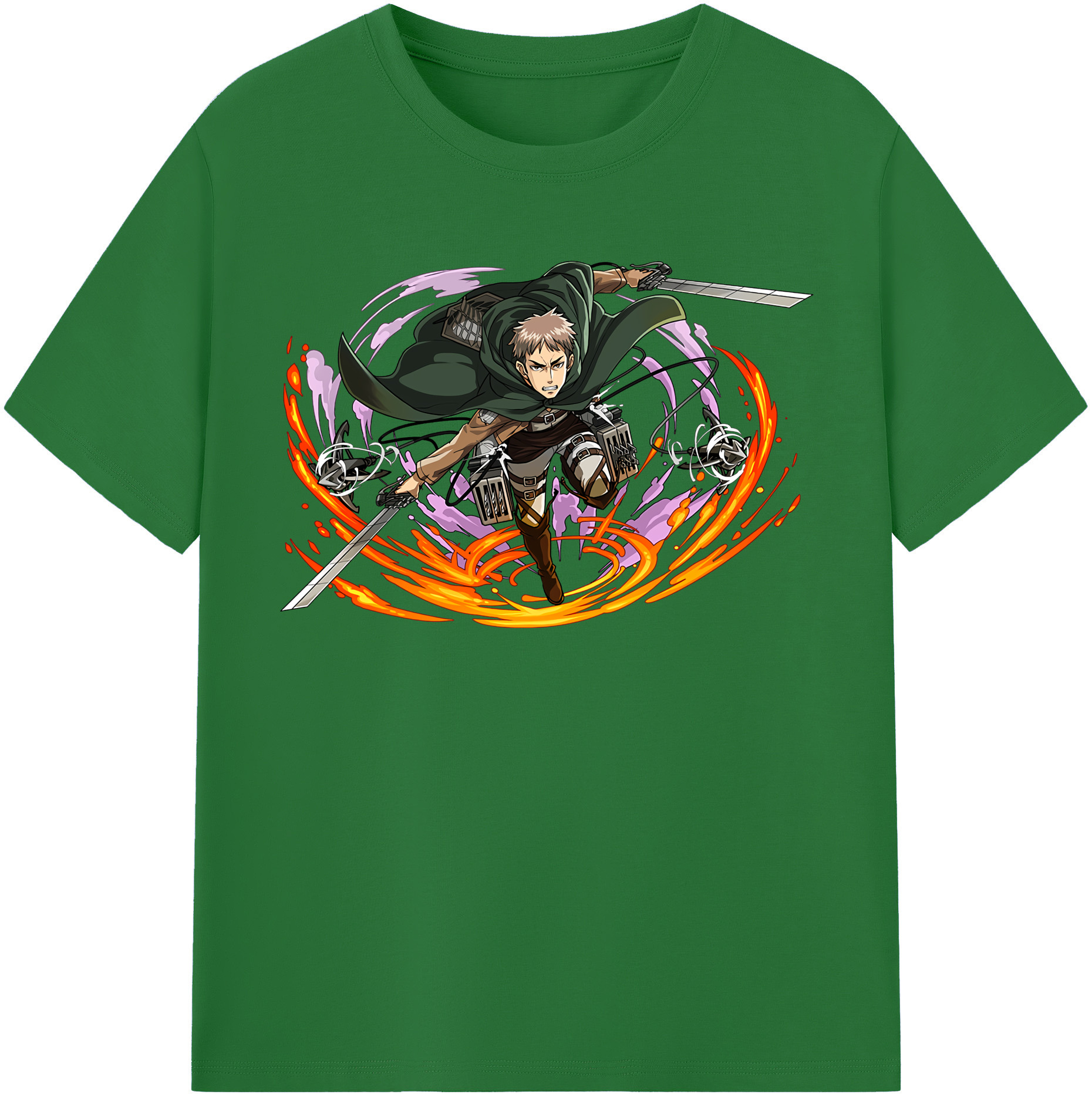 （画像用） 進撃の巨人 ジャン・キルシュタイン Attack on Titan Jean Kirstein 綿100％半袖Tシャツ（フロントプリント）