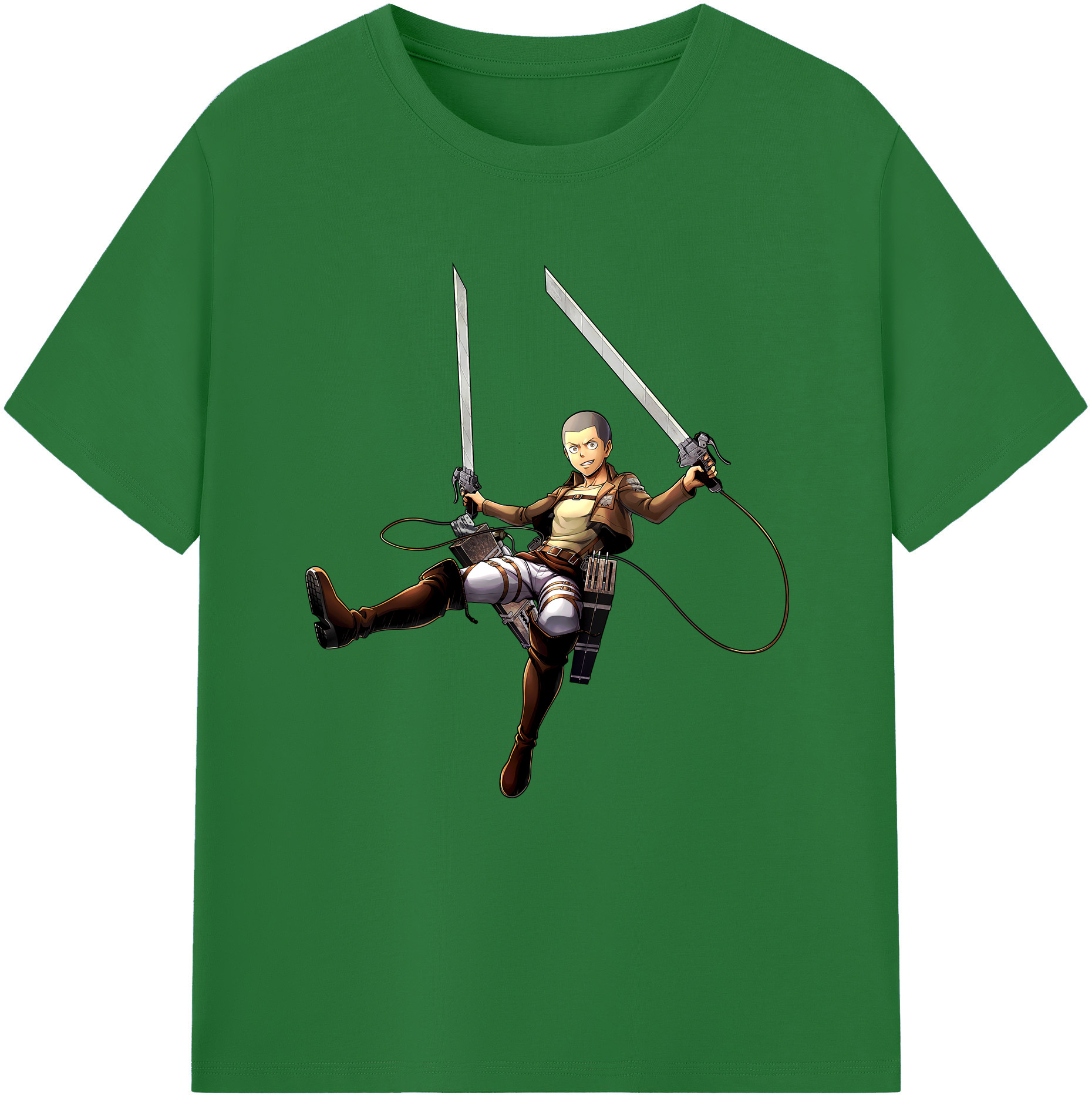 （画像用） 進撃の巨人 コニー·スプリンガー Attack on Titan Connie Springer 綿100％半袖Tシャツ（フロントプリント）