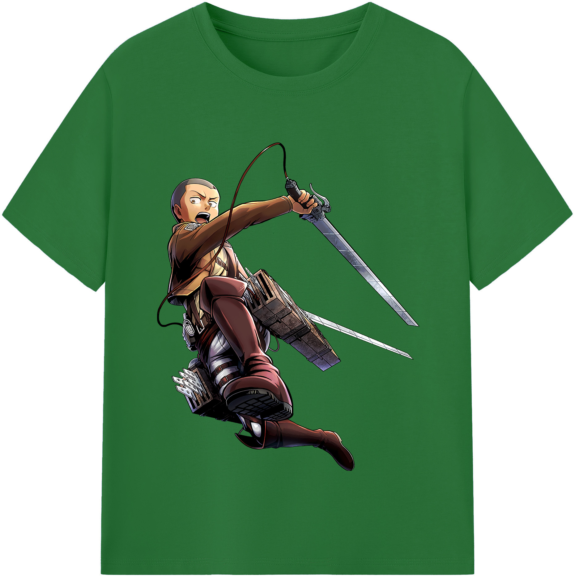 （画像用） 進撃の巨人 コニー·スプリンガー Attack on Titan Connie Springer 綿100％半袖Tシャツ（フロントプリント）
