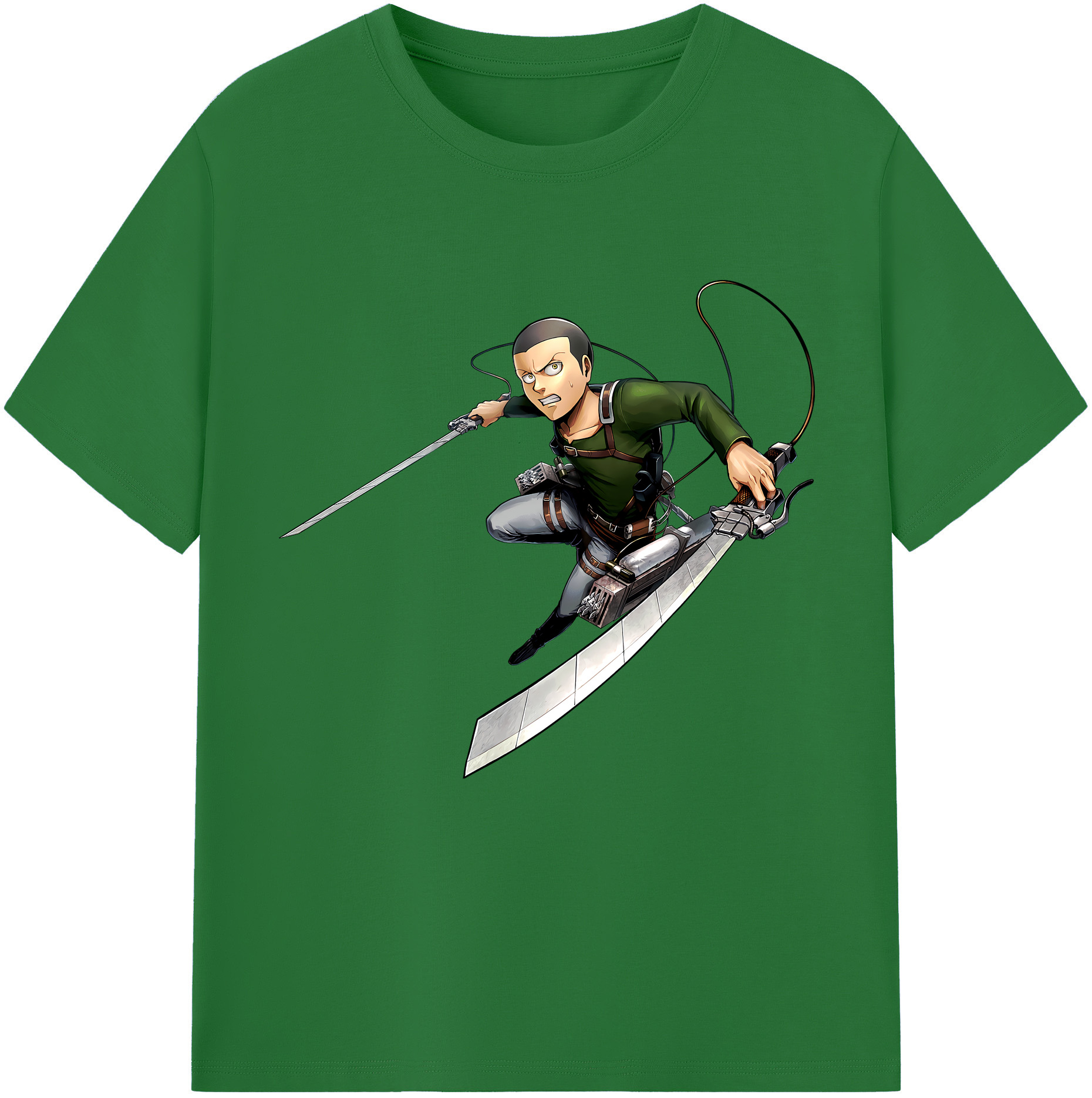 （画像用） 進撃の巨人 コニー·スプリンガー Attack on Titan Connie Springer 綿100％半袖Tシャツ（フロントプリント）