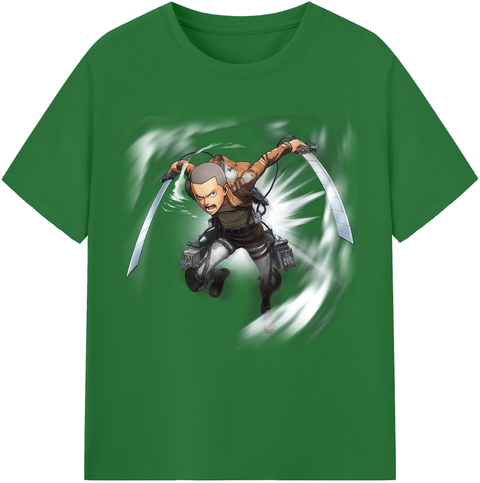 （画像用） 進撃の巨人 コニー·スプリンガー Attack on Titan Connie Springer 綿100％半袖Tシャツ（フロントプリント）