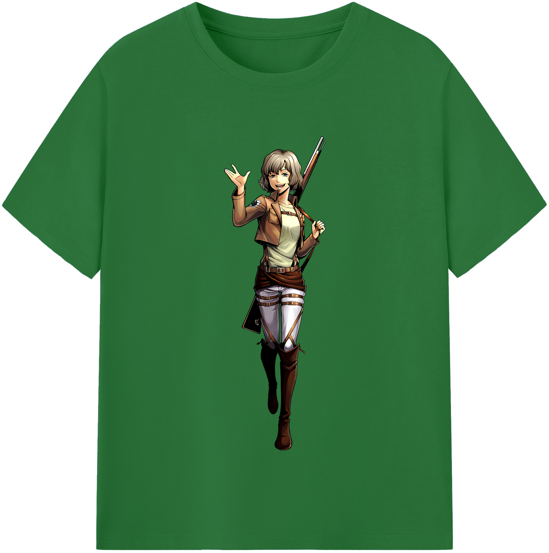 （画像用） 進撃の巨人 ヒツチ Attack on Titan Hitch 綿100％半袖Tシャツ（フロントプリント）