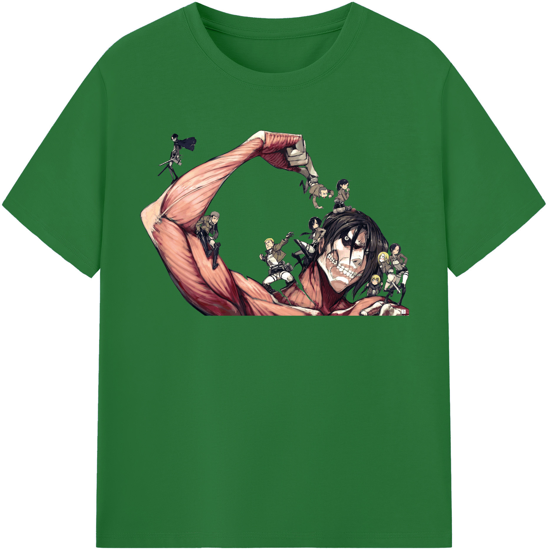 （画像用） 進撃の巨人 Attack on Titan 綿100％半袖Tシャツ（フロントプリント）