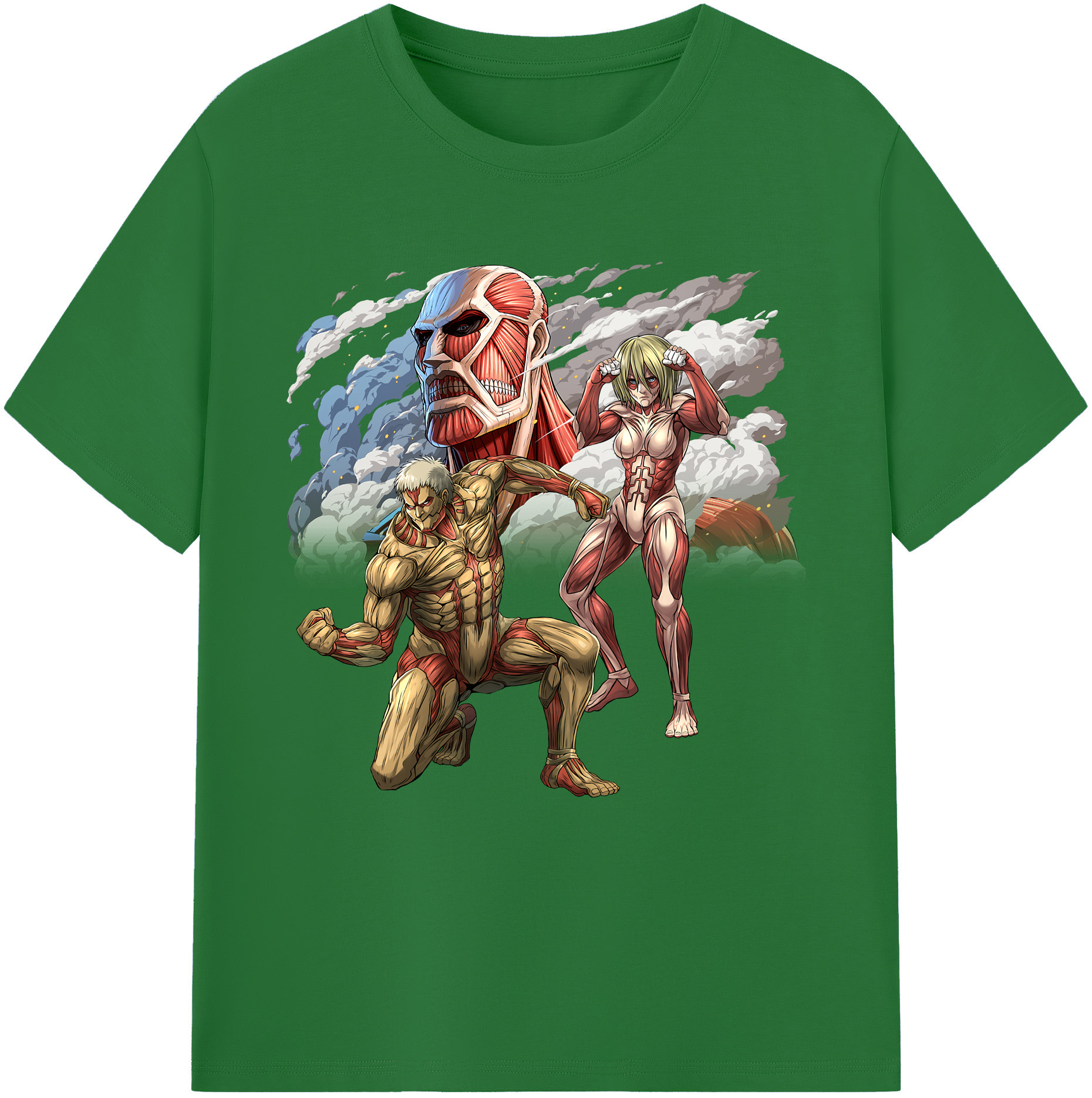（画像用） 進撃の巨人 Attack on Titan 綿100％半袖Tシャツ（フロントプリント）