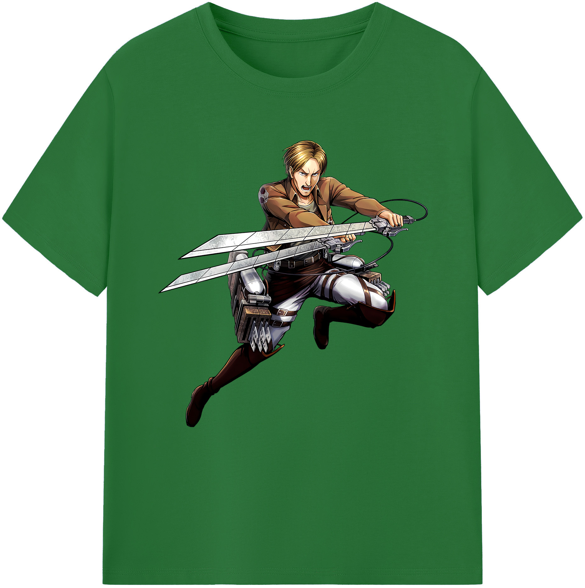 （画像用） 進撃の巨人 Attack on Titan 綿100％半袖Tシャツ（フロントプリント）