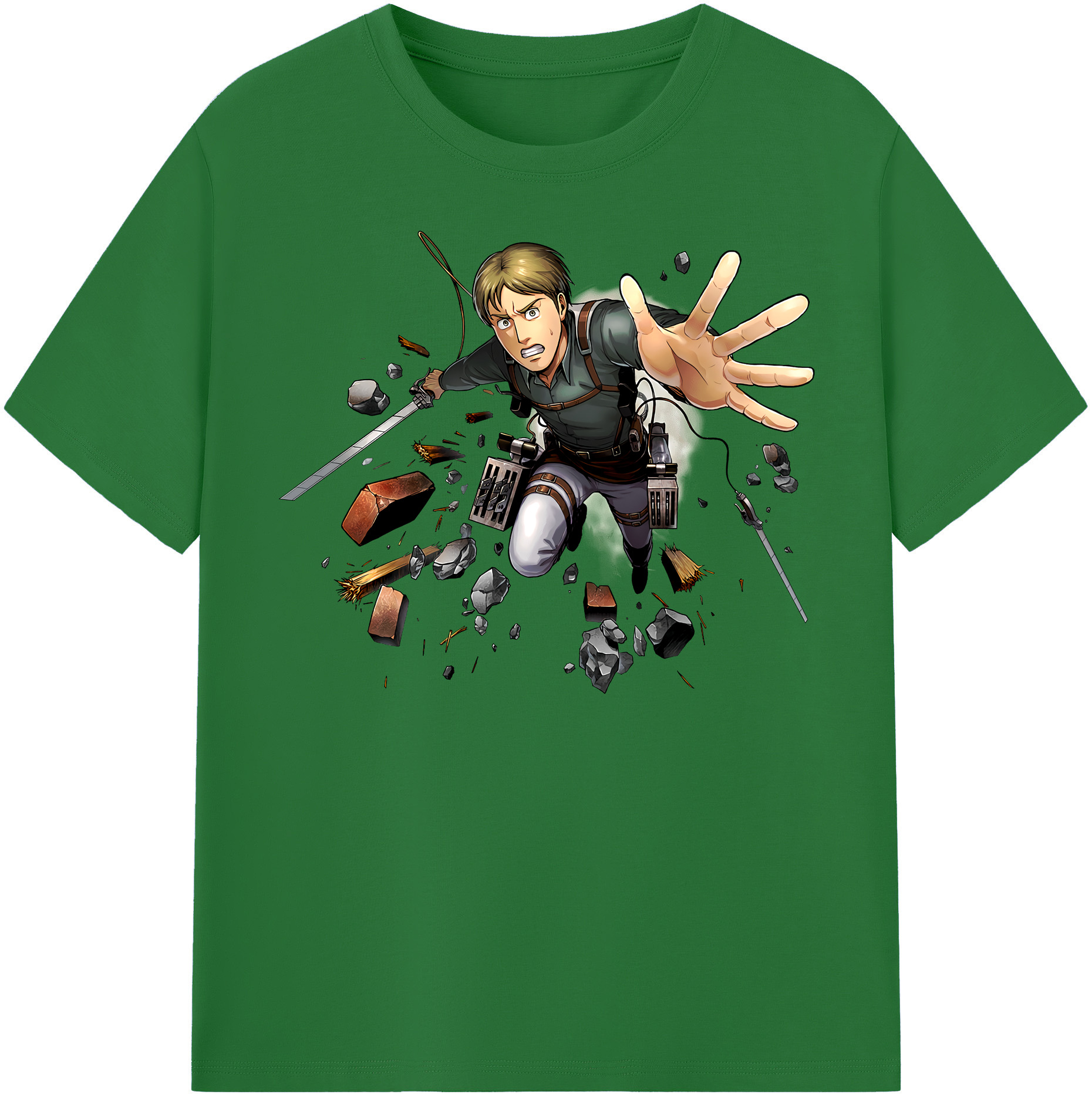 （画像用） 進撃の巨人 Attack on Titan 綿100％半袖Tシャツ（フロントプリント）