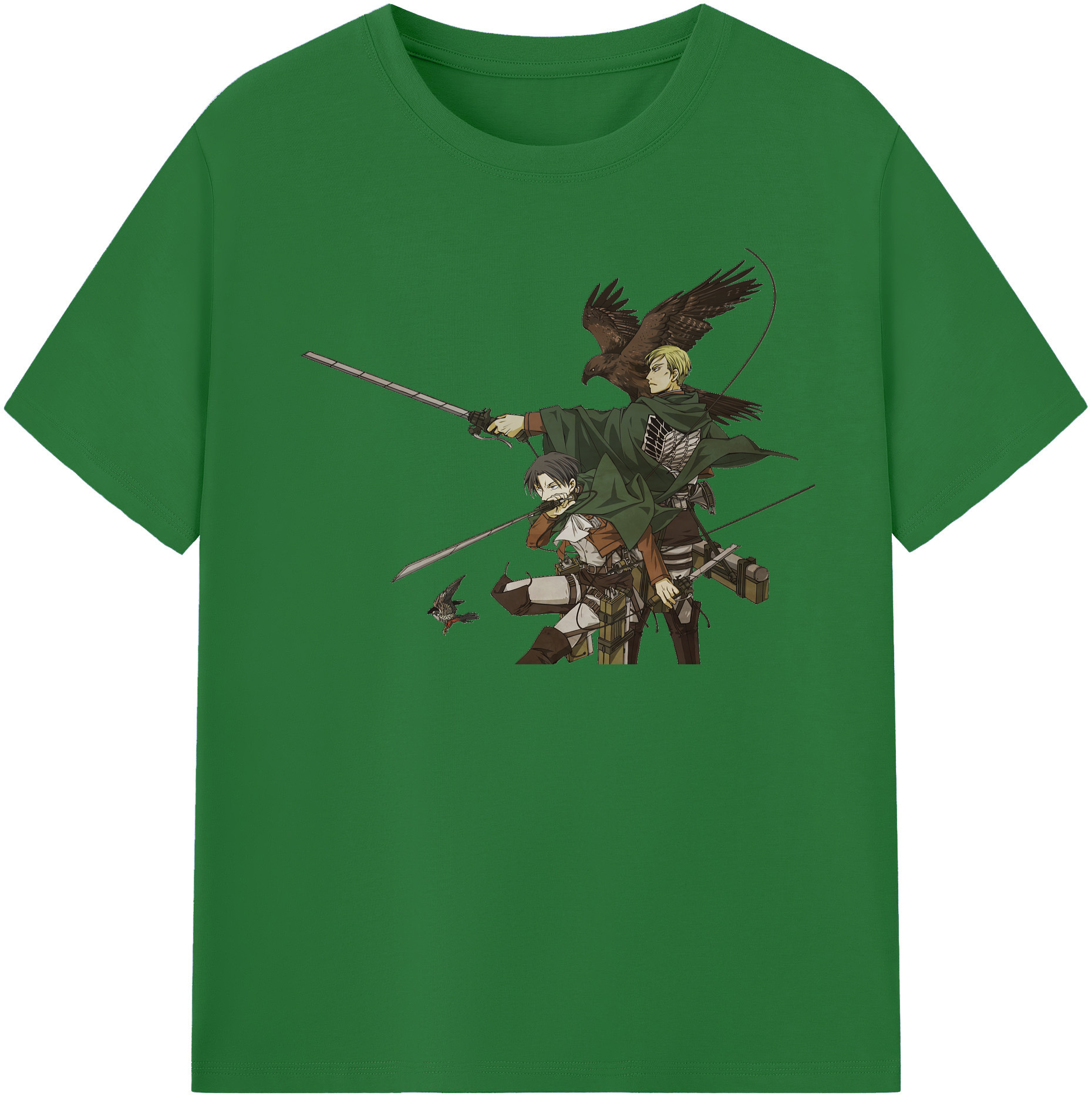 （画像用） 進撃の巨人 Attack on Titan 綿100％半袖Tシャツ（フロントプリント）