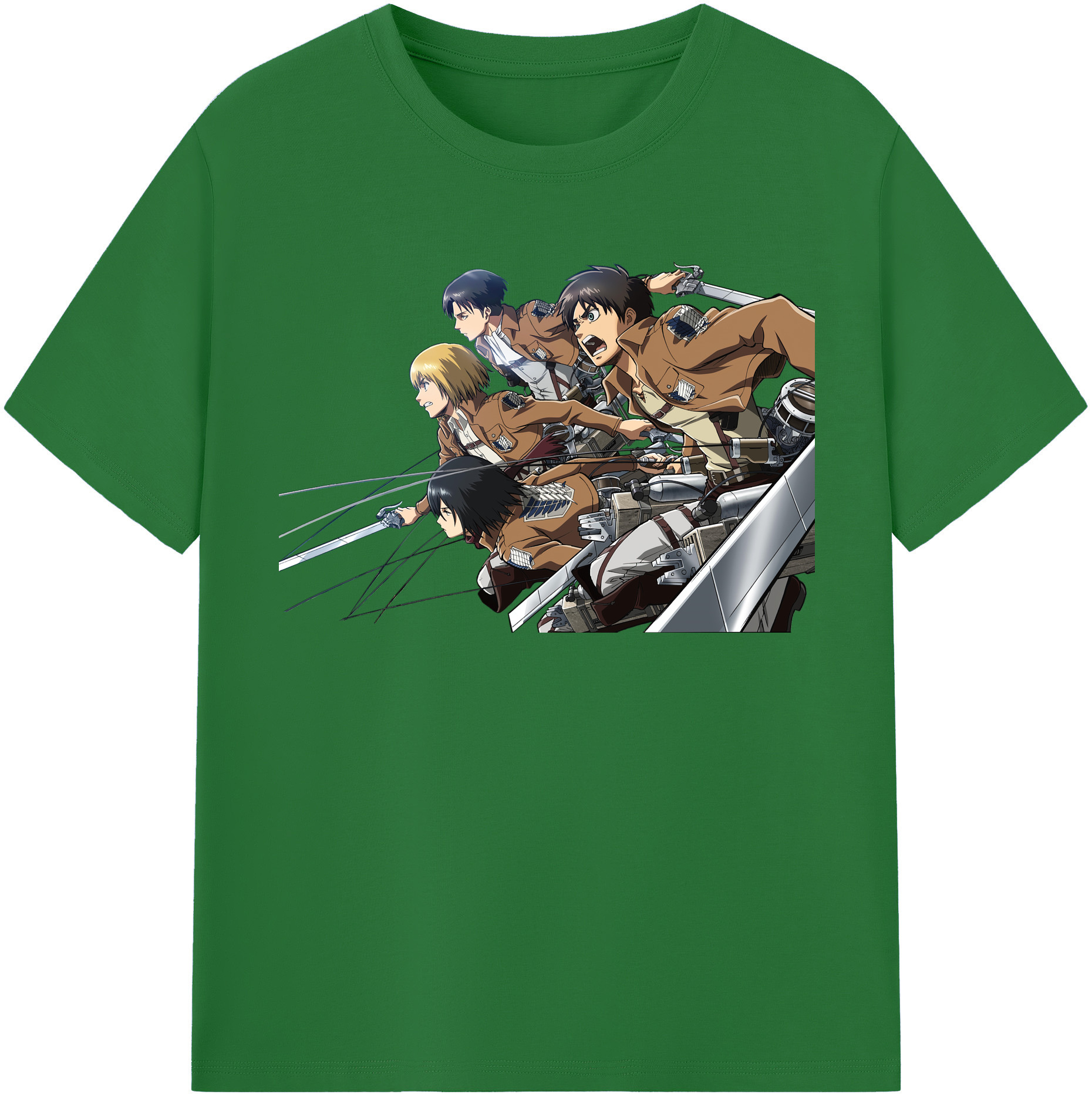 （画像用） 進撃の巨人 Attack on Titan 綿100％半袖Tシャツ（フロントプリント）