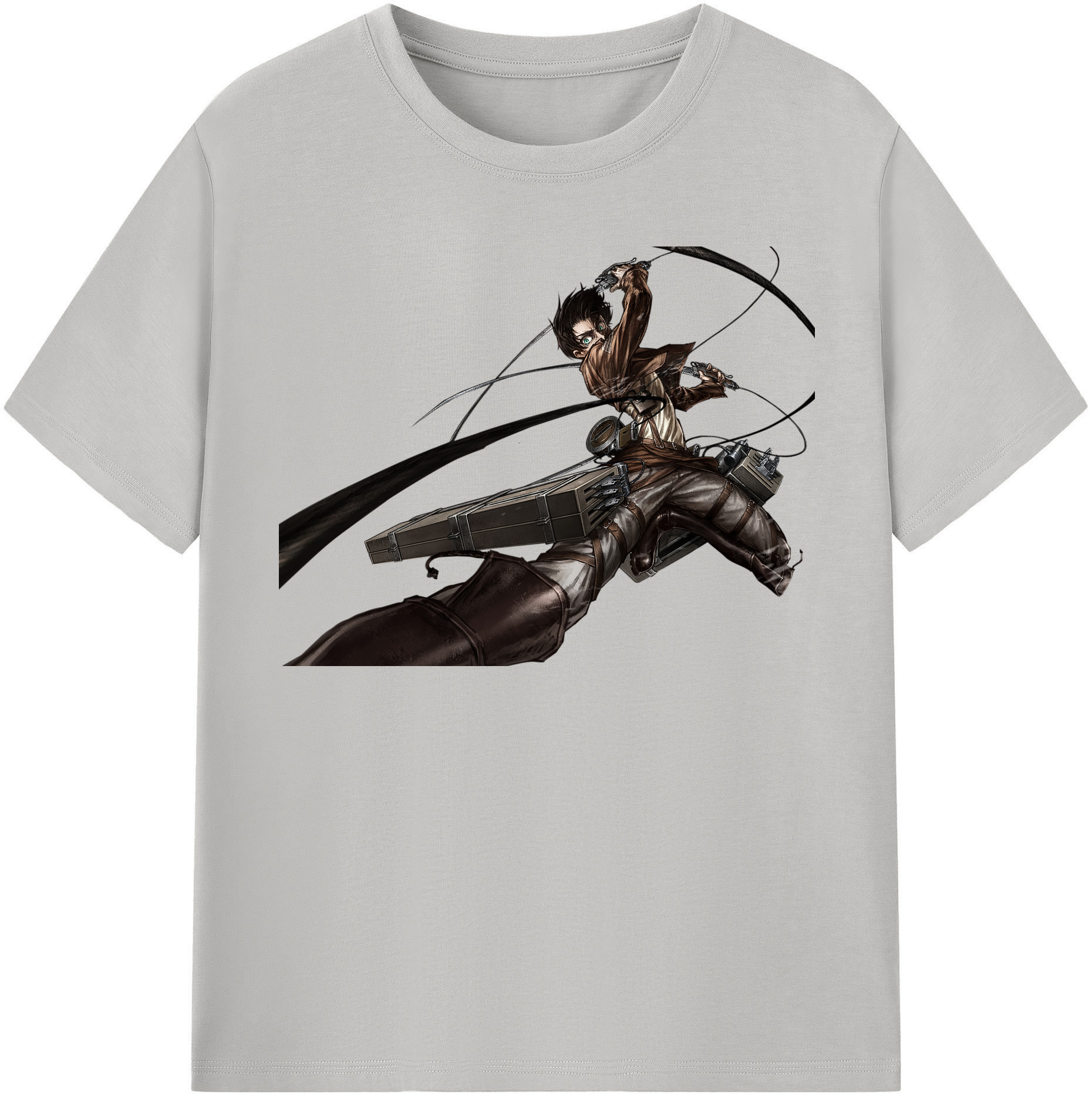 （画像用） 進撃の巨人 エレン･イェーガー Attack on Titan Eren Jäger 綿100％半袖Tシャツ（フロントプリント）