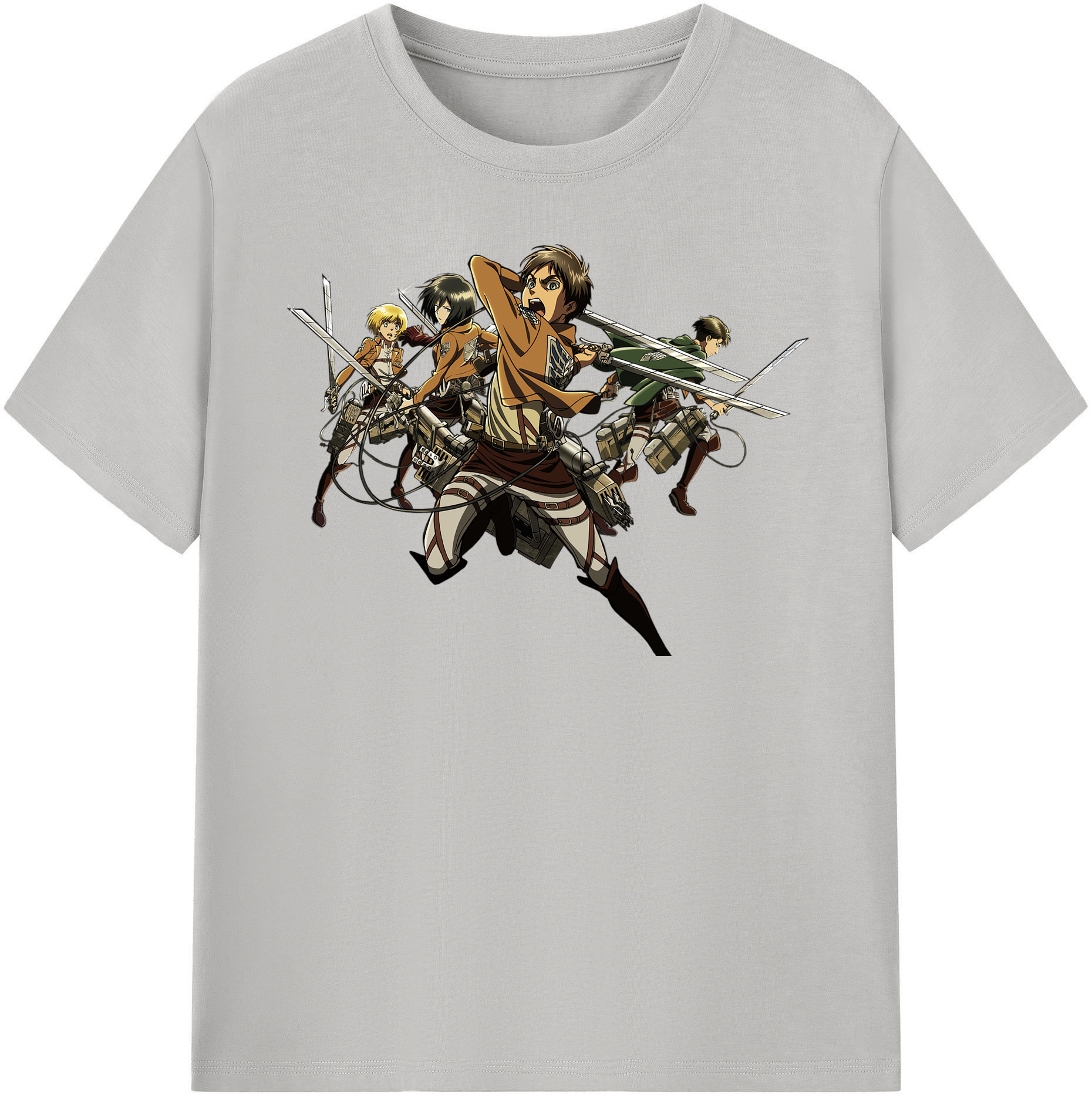 （画像用） 進撃の巨人 エレン･イェーガー Attack on Titan Eren Jäger 綿100％半袖Tシャツ（フロントプリント）