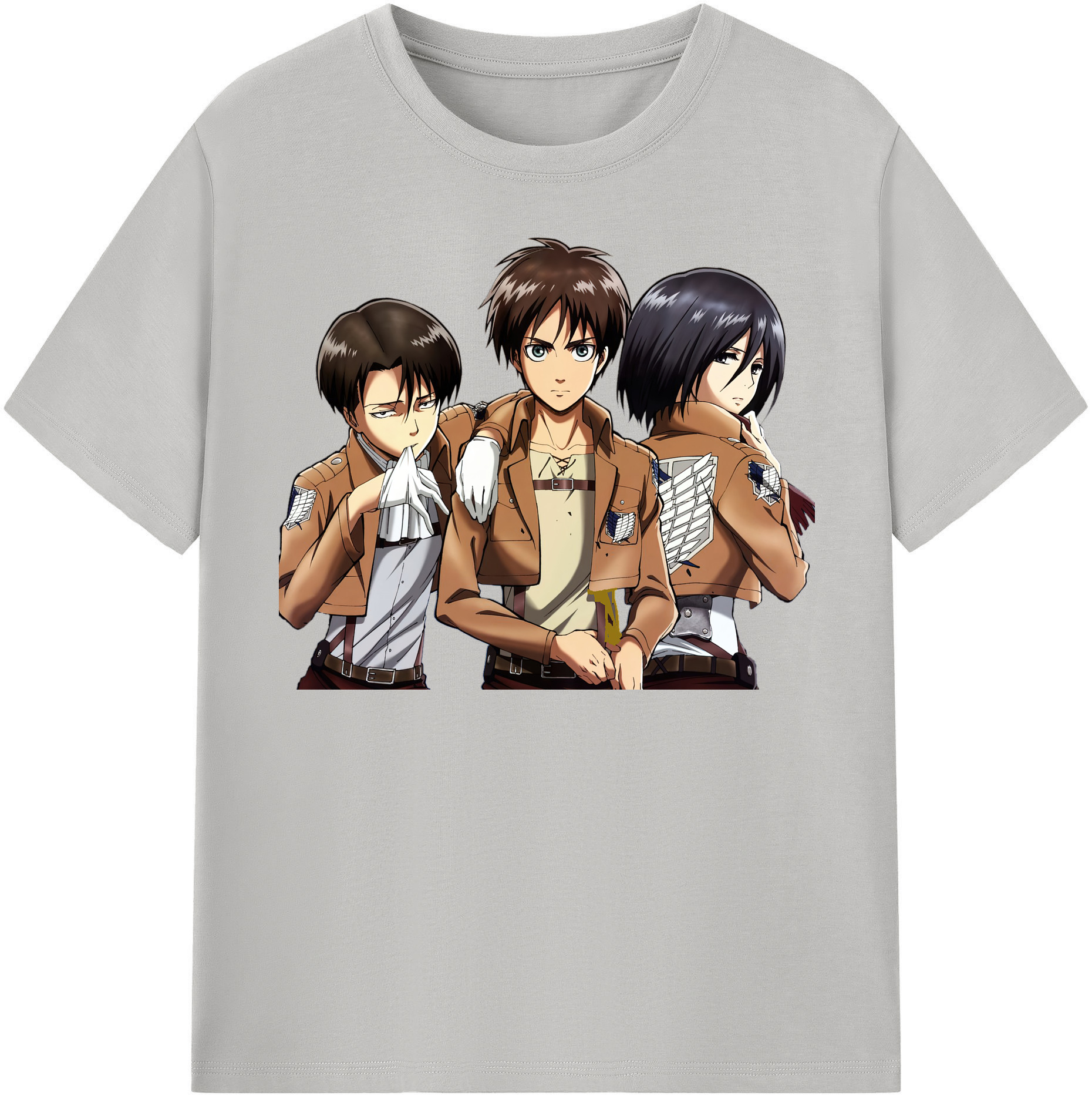 （画像用） 進撃の巨人 エレン･イェーガー Attack on Titan Eren Jäger 綿100％半袖Tシャツ（フロントプリント）