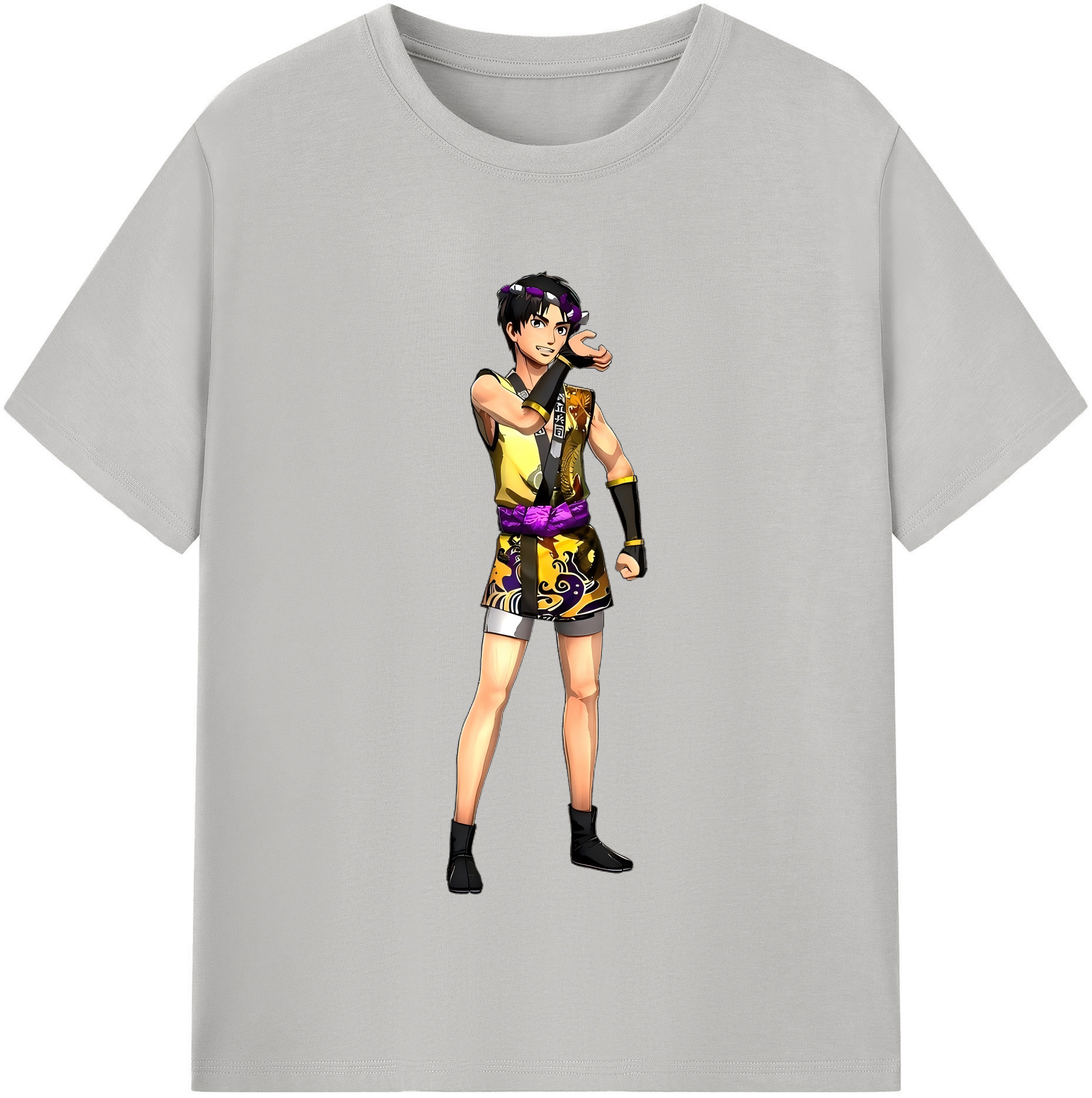 （画像用） 進撃の巨人 リヴァイ·アッカーマン Attack on Titan Levi Ackerman 綿100％半袖Tシャツ（フロントプリント）