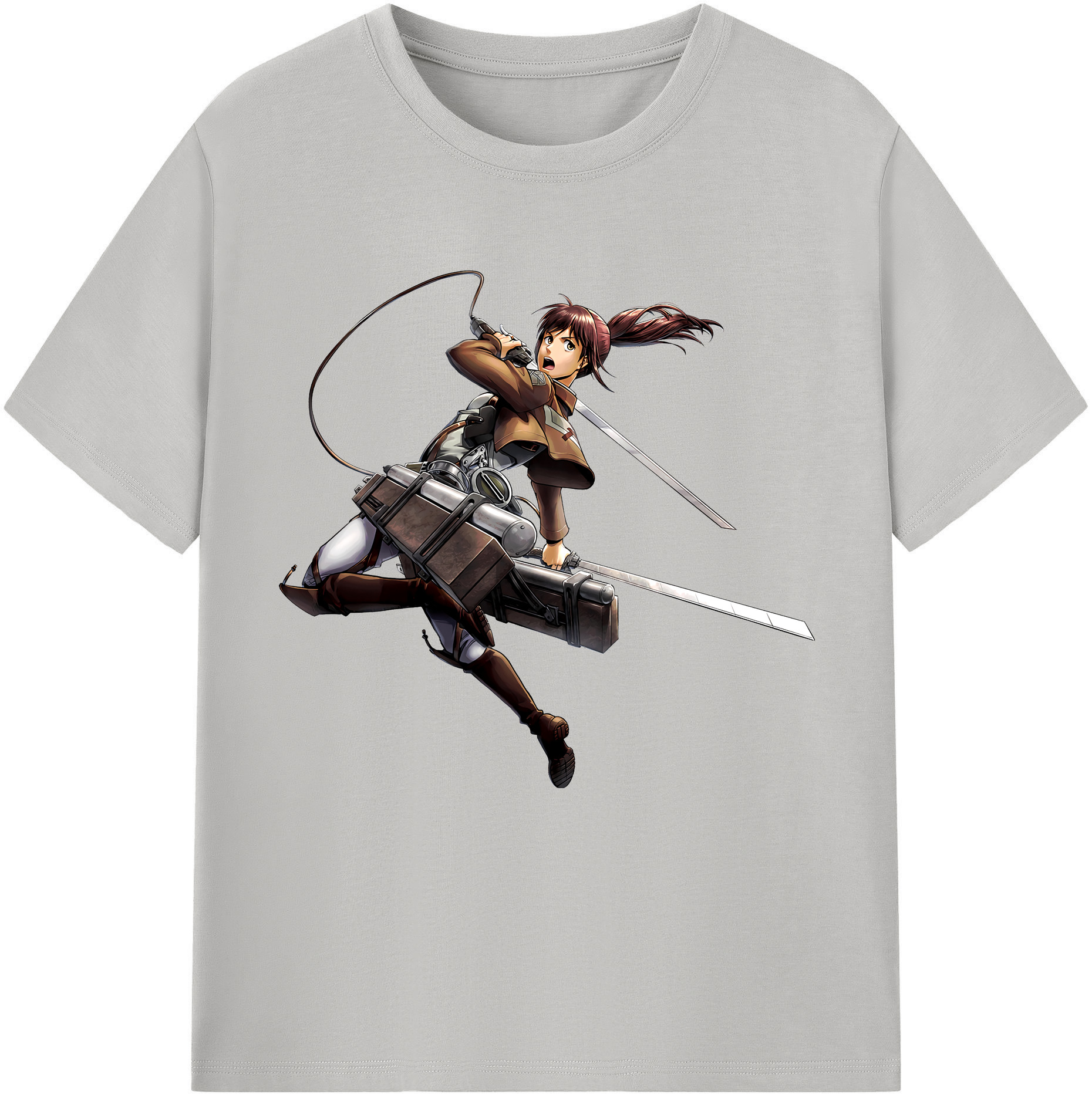 （画像用） 進撃の巨人 サシャ·ブラウス Attack on Titan Sasha Blaus 綿100％半袖Tシャツ（フロントプリント）