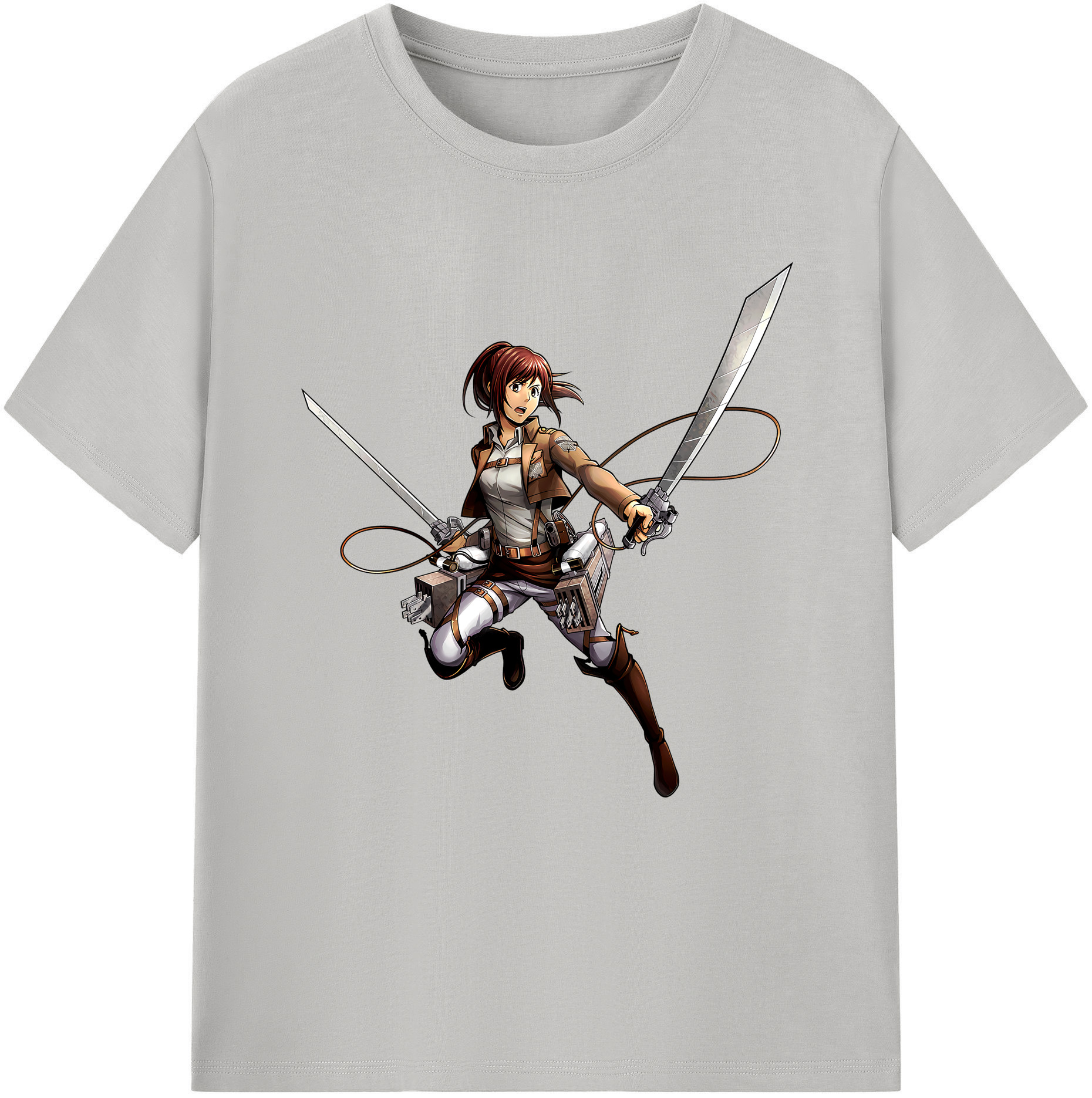 （画像用） 進撃の巨人 サシャ·ブラウス Attack on Titan Sasha Blaus 綿100％半袖Tシャツ（フロントプリント）
