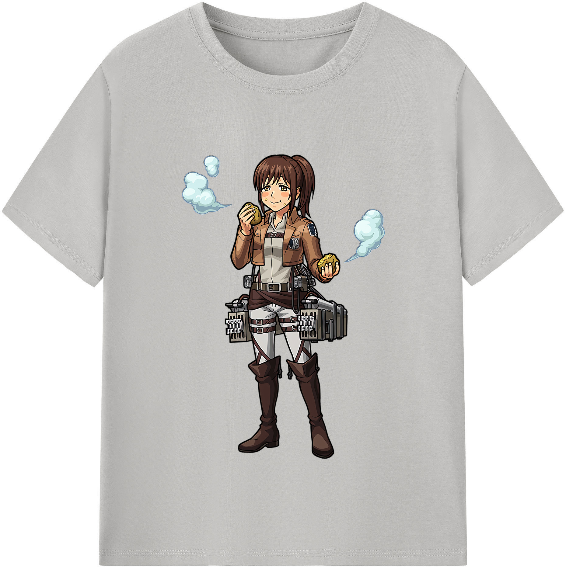 （画像用） 進撃の巨人 サシャ·ブラウス Attack on Titan Sasha Blaus 綿100％半袖Tシャツ（フロントプリント）