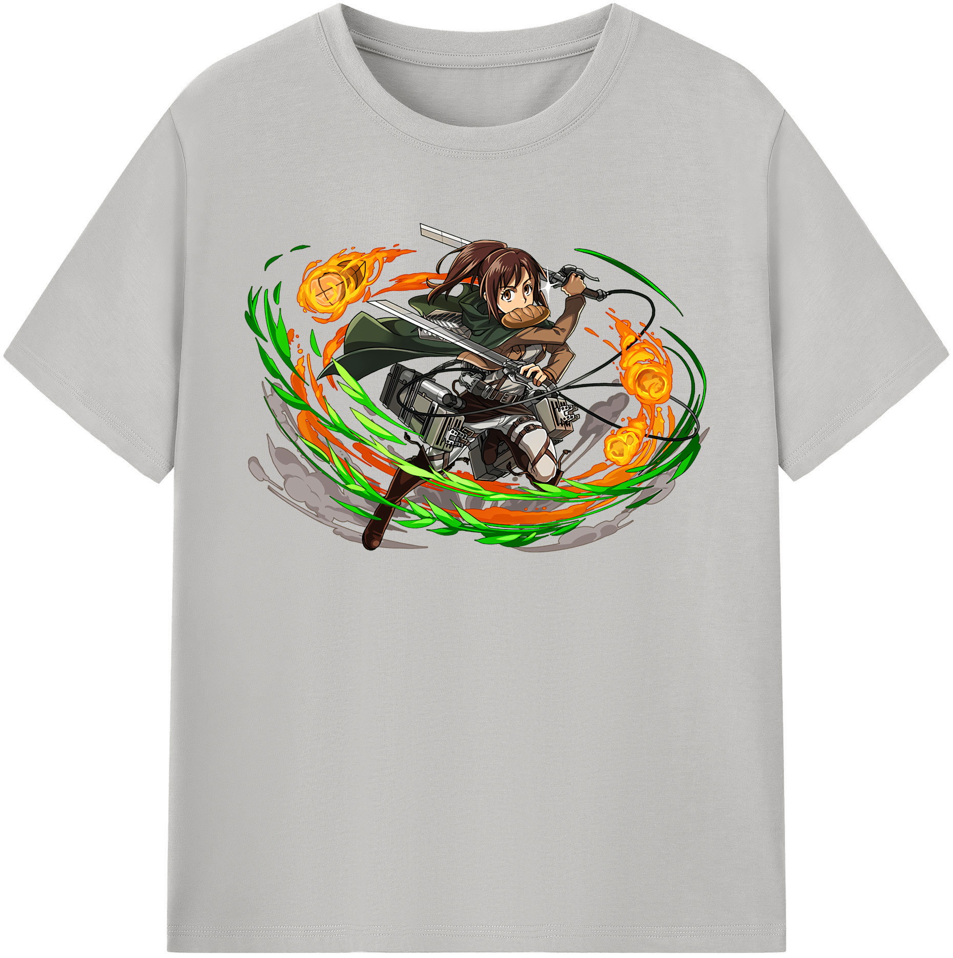（画像用） 進撃の巨人 サシャ·ブラウス Attack on Titan Sasha Blaus 綿100％半袖Tシャツ（フロントプリント）