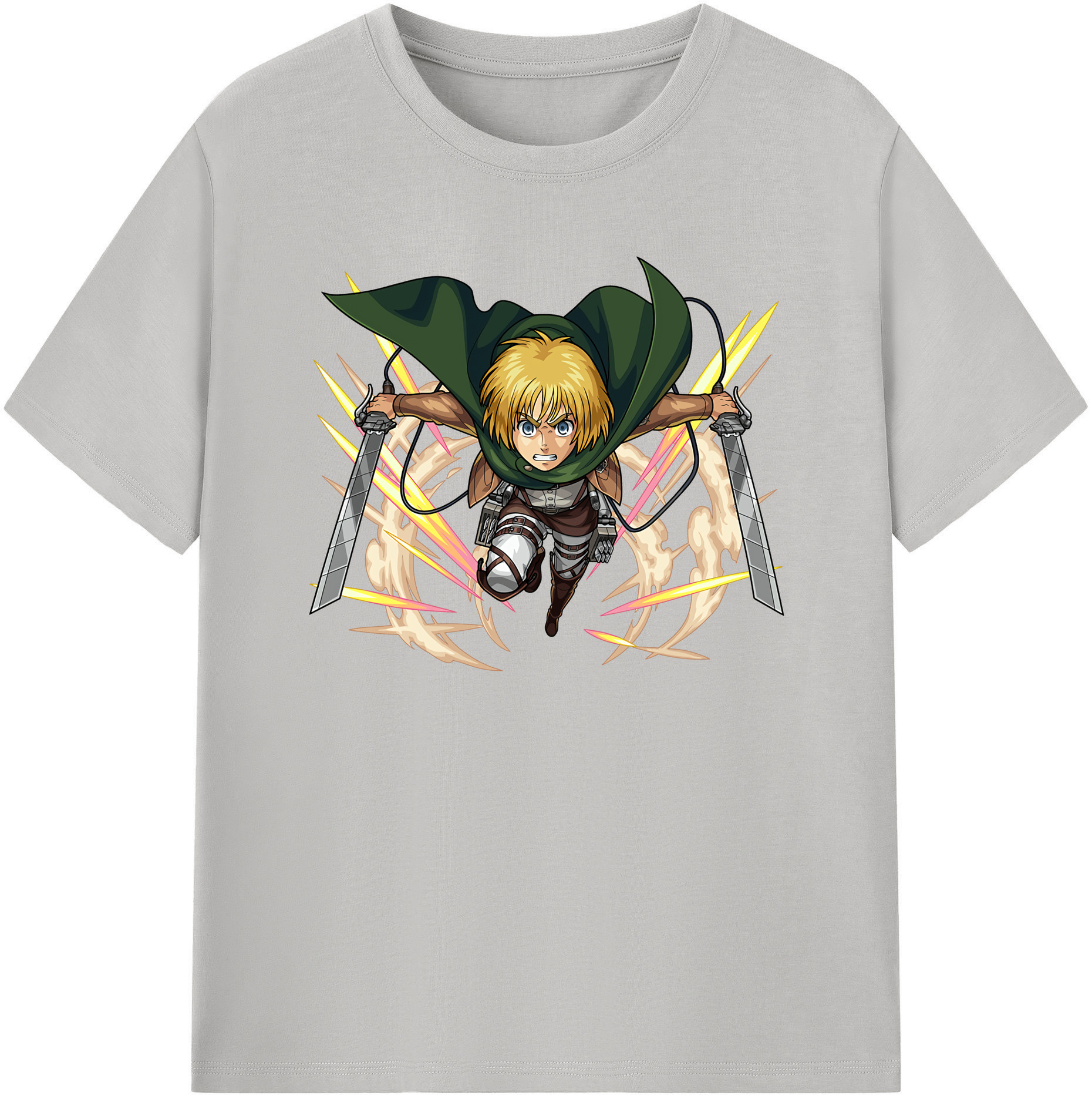 （画像用） 進撃の巨人 アルミン·アルレルト Attack on Titan Armin Arlert 綿100％半袖Tシャツ（フロントプリント）