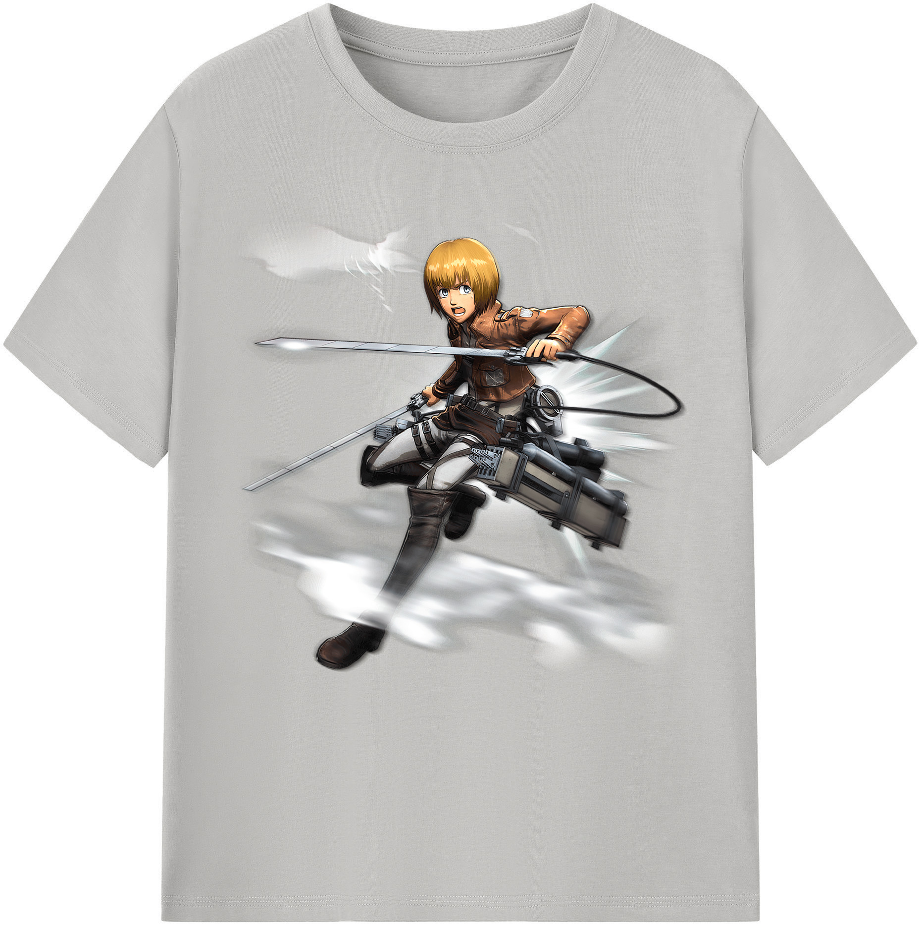（画像用） 進撃の巨人 アルミン·アルレルト Attack on Titan Armin Arlert 綿100％半袖Tシャツ（フロントプリント）