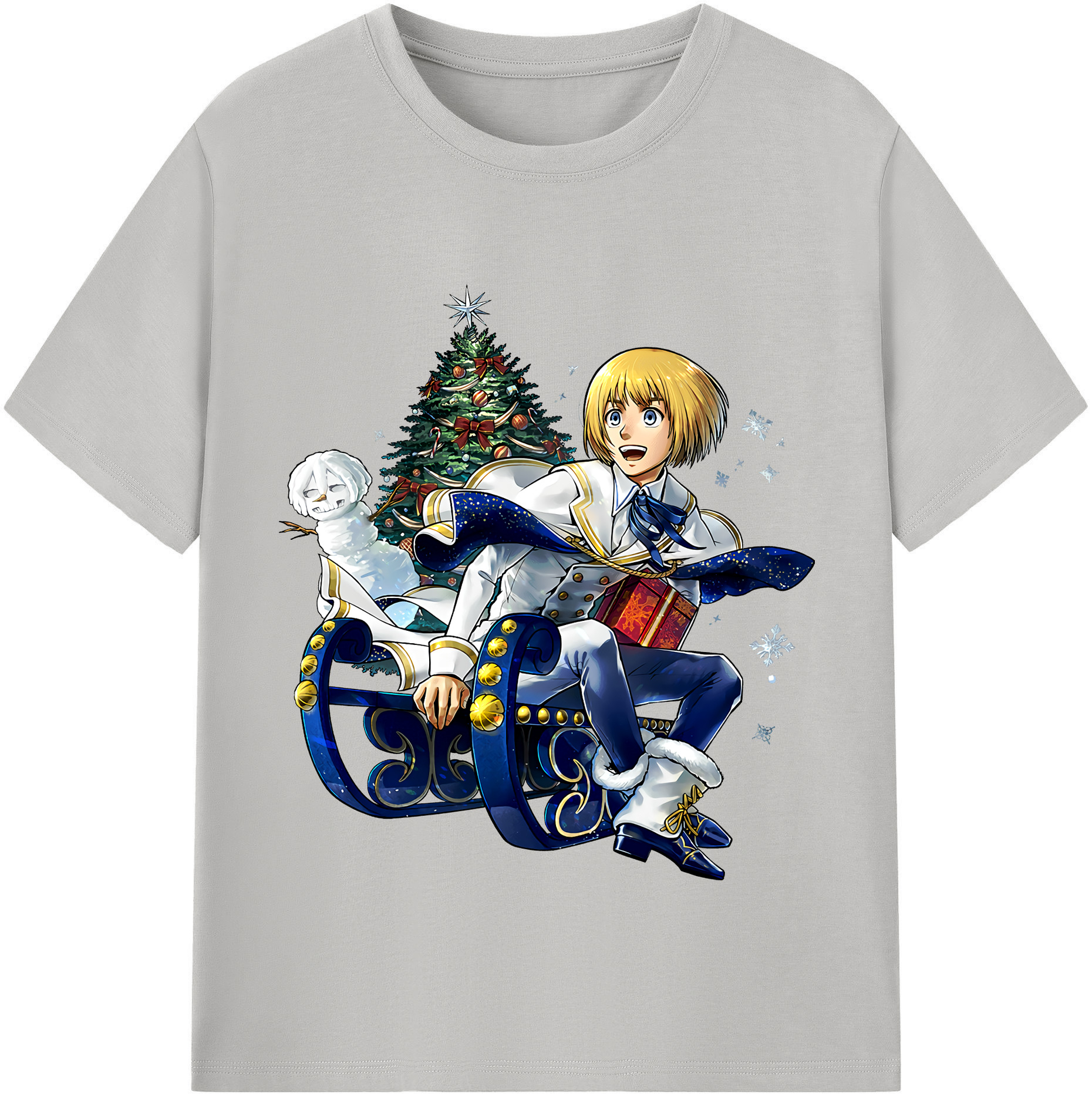 （画像用） 進撃の巨人 アルミン·アルレルト Attack on Titan Armin Arlert 綿100％半袖Tシャツ（フロントプリント）