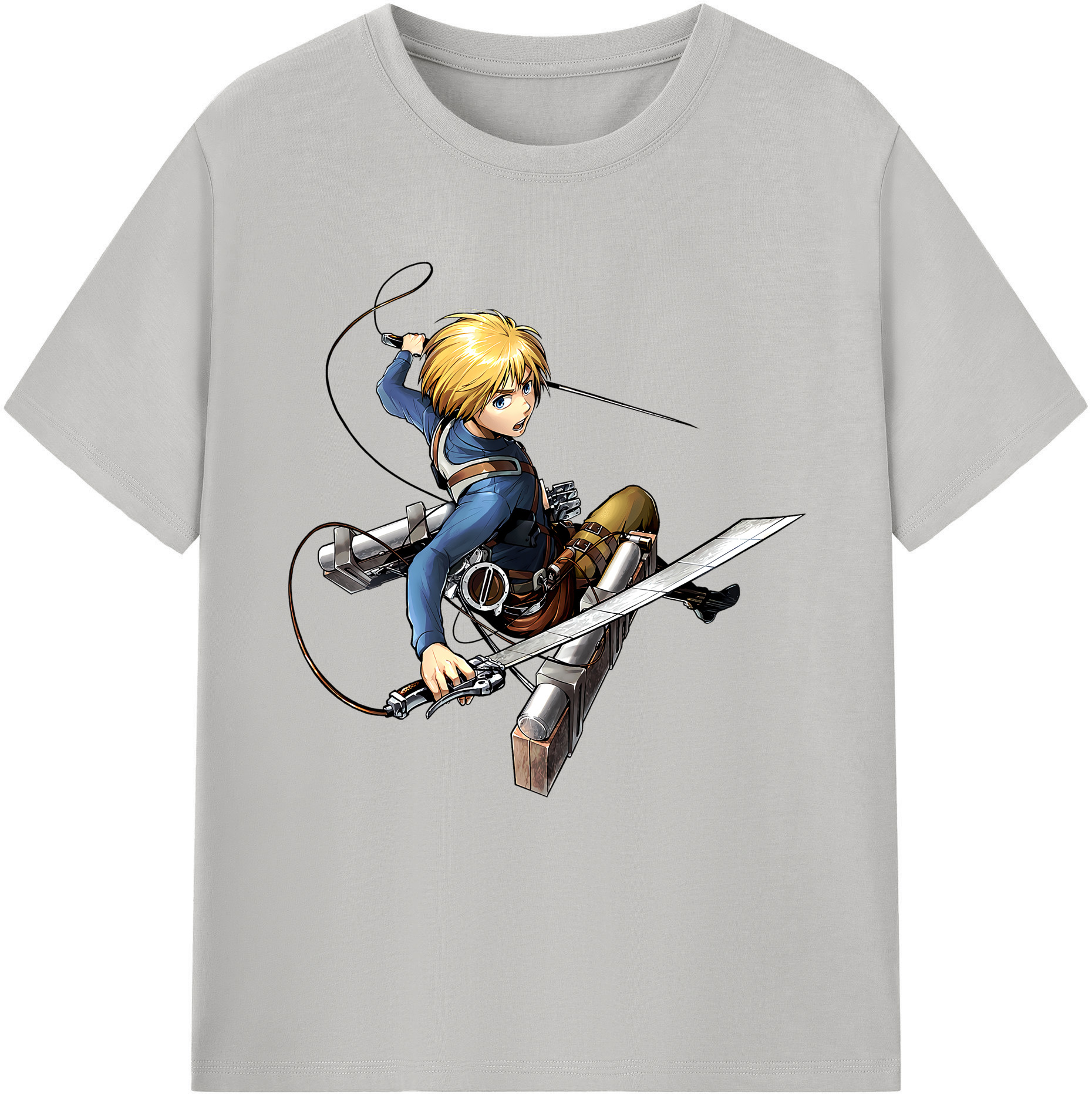 （画像用） 進撃の巨人 アルミン·アルレルト Attack on Titan Armin Arlert 綿100％半袖Tシャツ（フロントプリント）