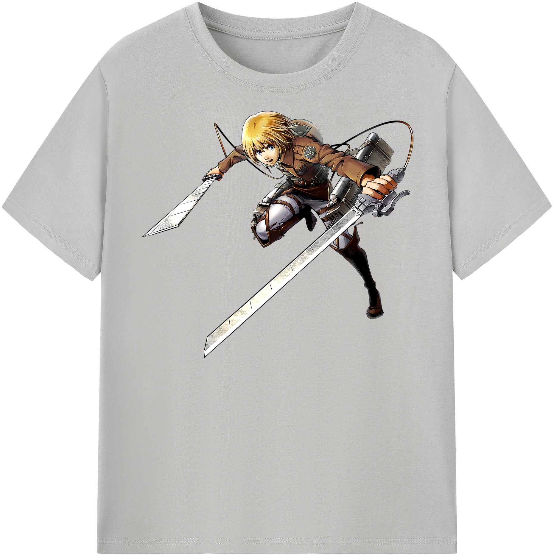 （画像用） 進撃の巨人 アルミン·アルレルト Attack on Titan Armin Arlert 綿100％半袖Tシャツ（フロントプリント）
