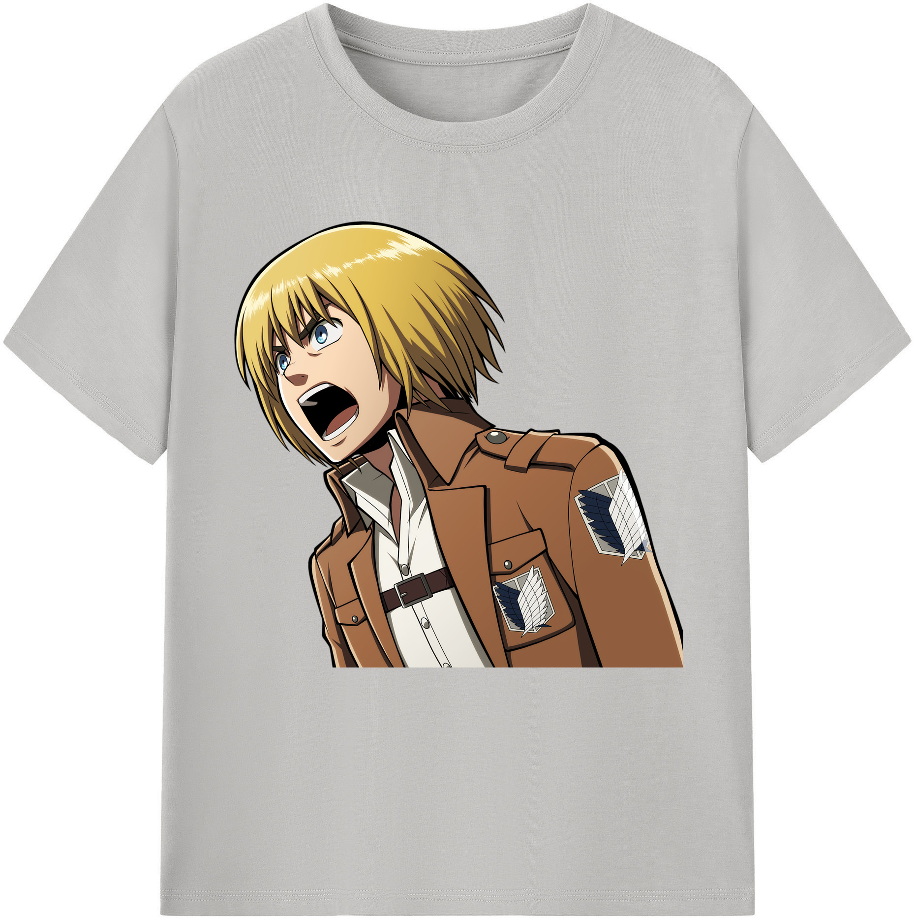 （画像用） 進撃の巨人 アルミン·アルレルト Attack on Titan Armin Arlert 綿100％半袖Tシャツ（フロントプリント）