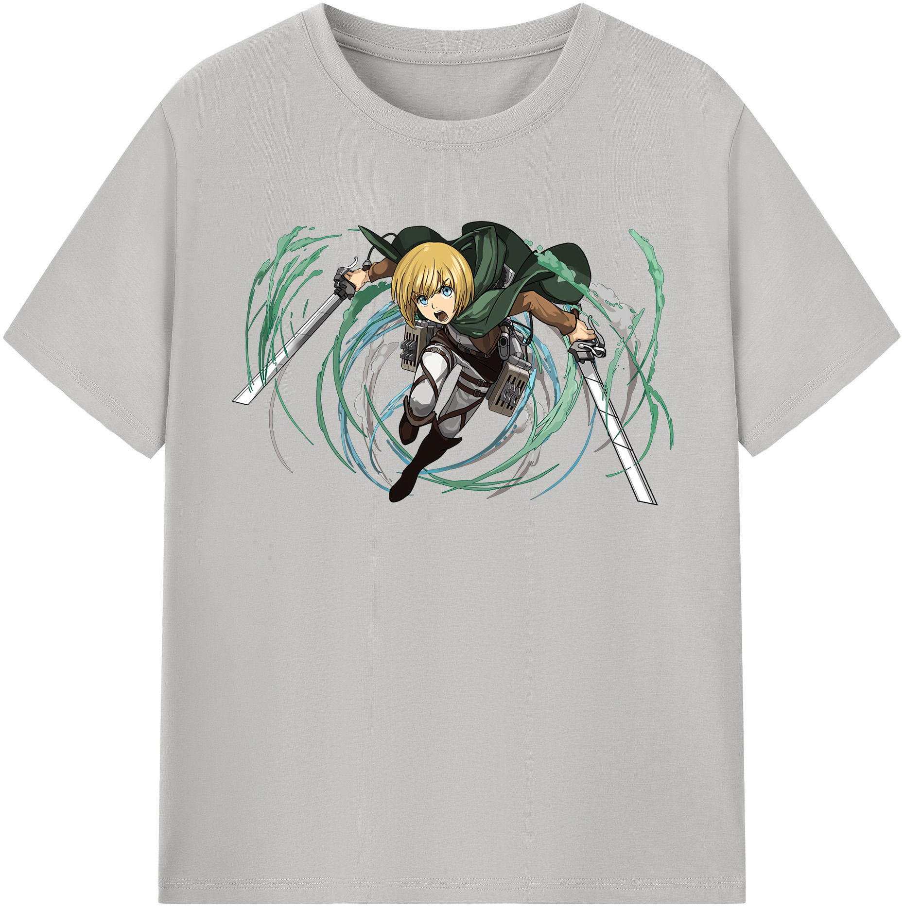 （画像用） 進撃の巨人 アルミン·アルレルト Attack on Titan Armin Arlert 綿100％半袖Tシャツ（フロントプリント）