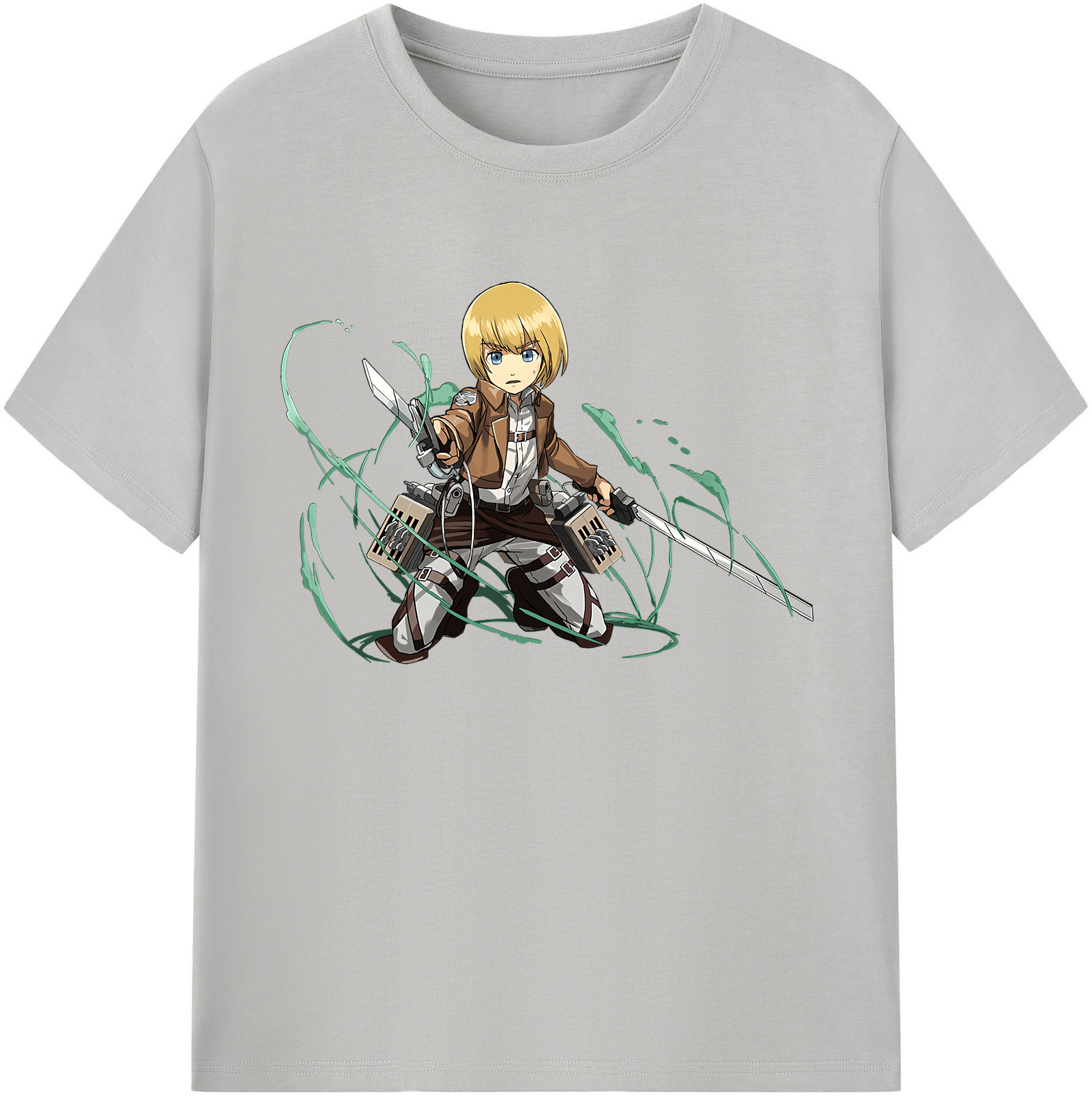 （画像用） 進撃の巨人 アルミン·アルレルト Attack on Titan Armin Arlert 綿100％半袖Tシャツ（フロントプリント）