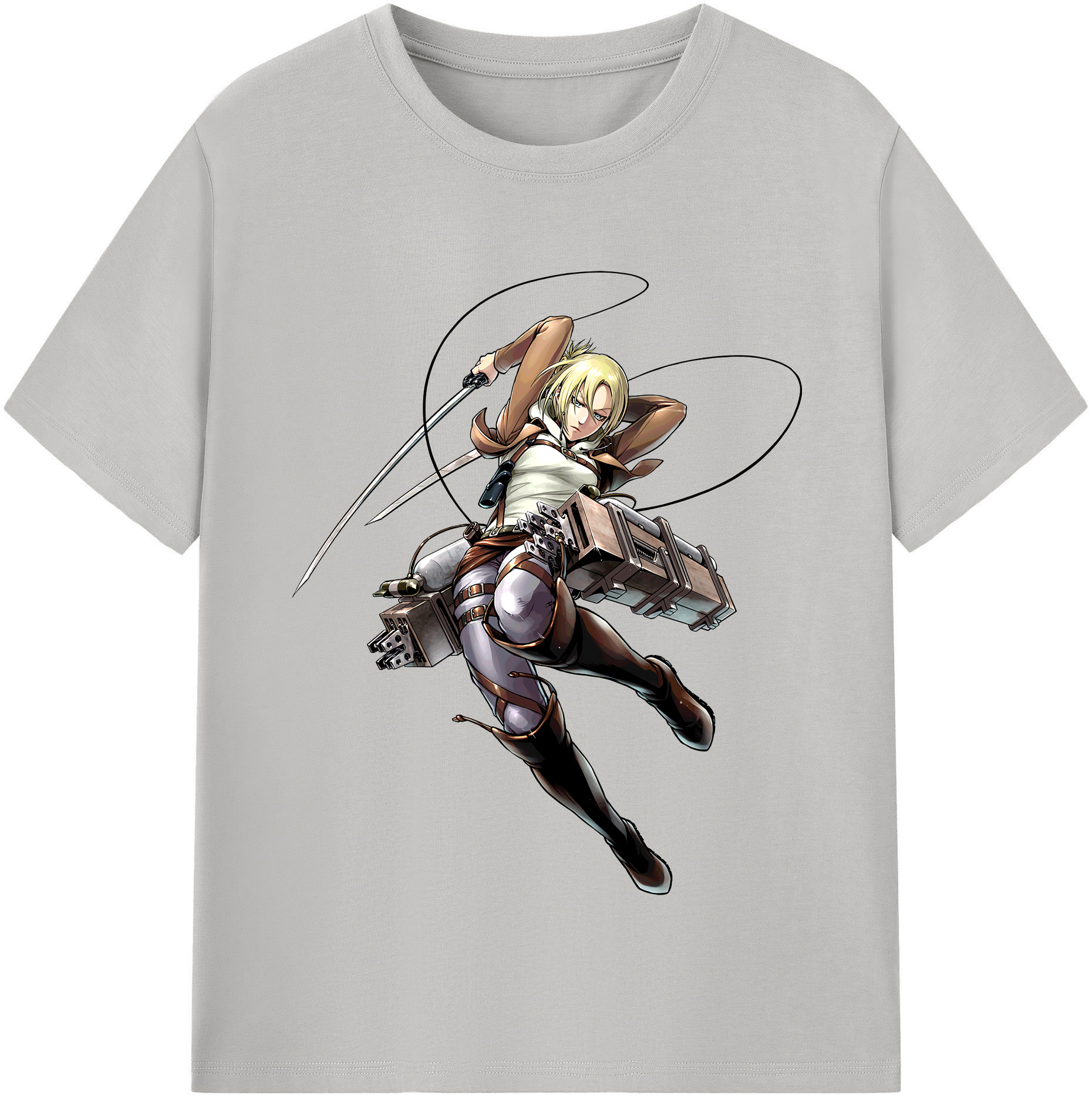 （画像用） 進撃の巨人 アニ・レオンハート Attack on Titan Annie Leonhart 綿100％半袖Tシャツ（フロントプリント）