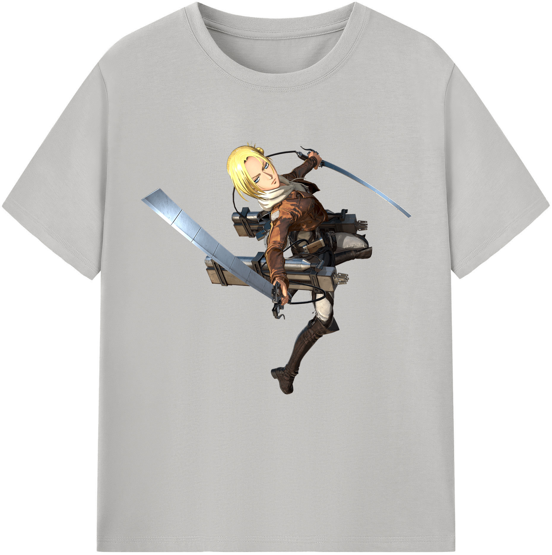 （画像用） 進撃の巨人 アニ・レオンハート Attack on Titan Annie Leonhart 綿100％半袖Tシャツ（フロントプリント）