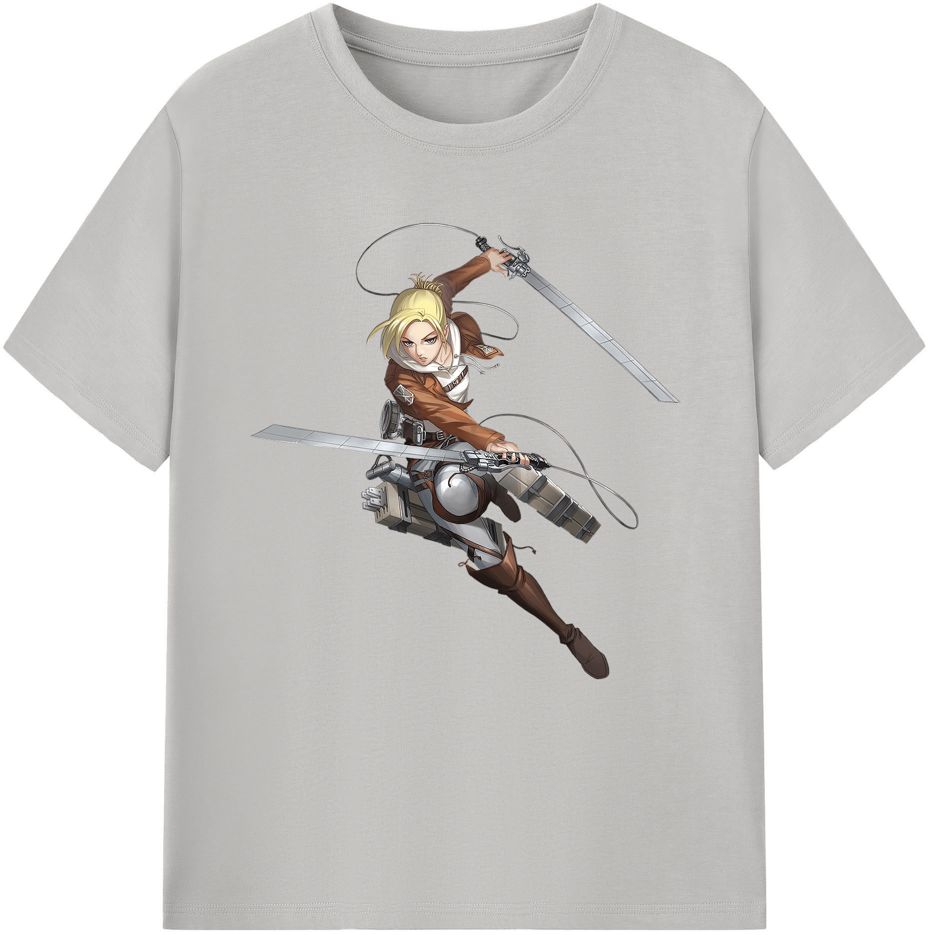 （画像用） 進撃の巨人 アニ・レオンハート Attack on Titan Annie Leonhart 綿100％半袖Tシャツ（フロントプリント）