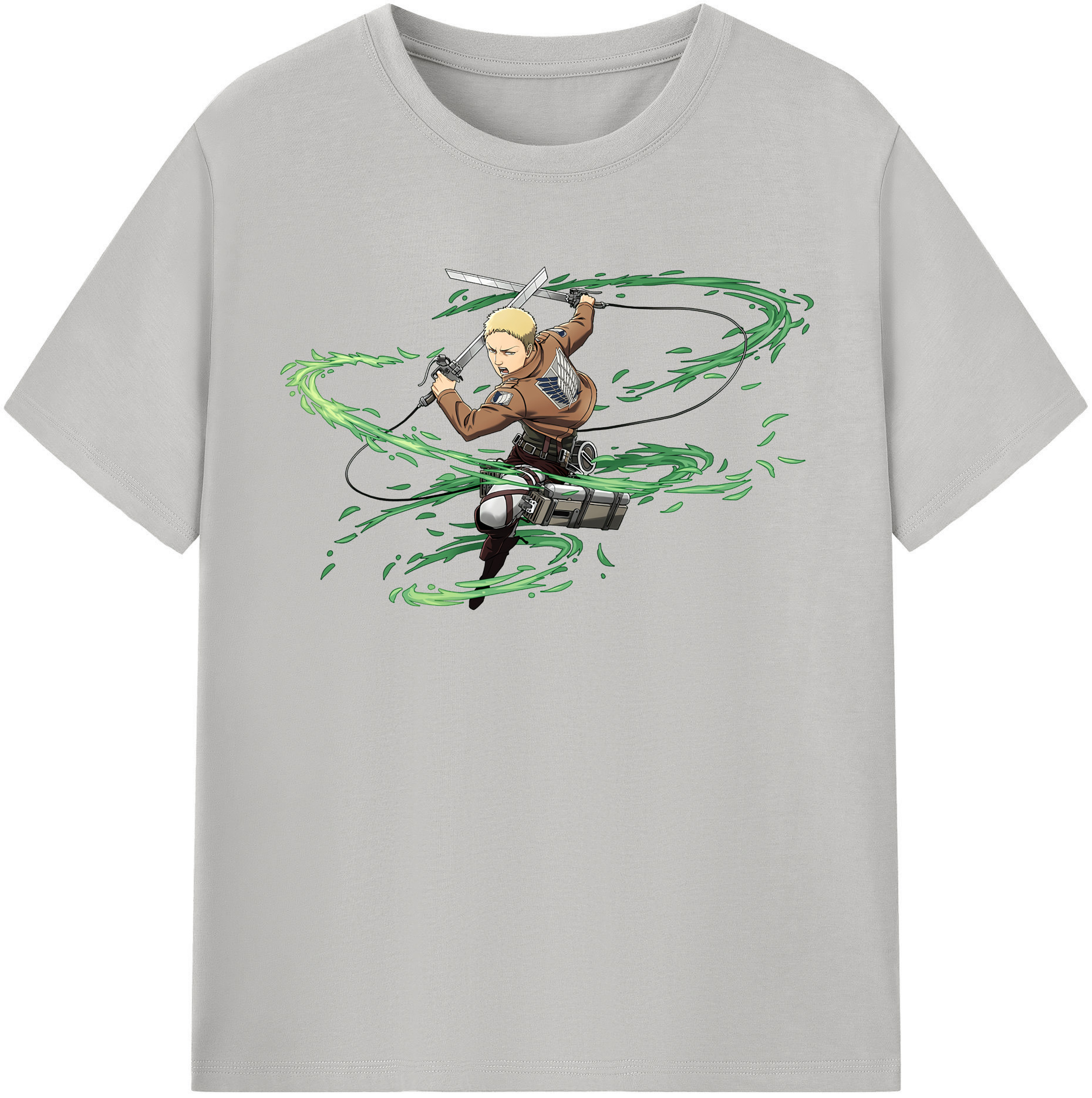 （画像用） 進撃の巨人 ライナー・ブラウン Attack on Titan Reiner Braun 綿100％半袖Tシャツ（フロントプリント）