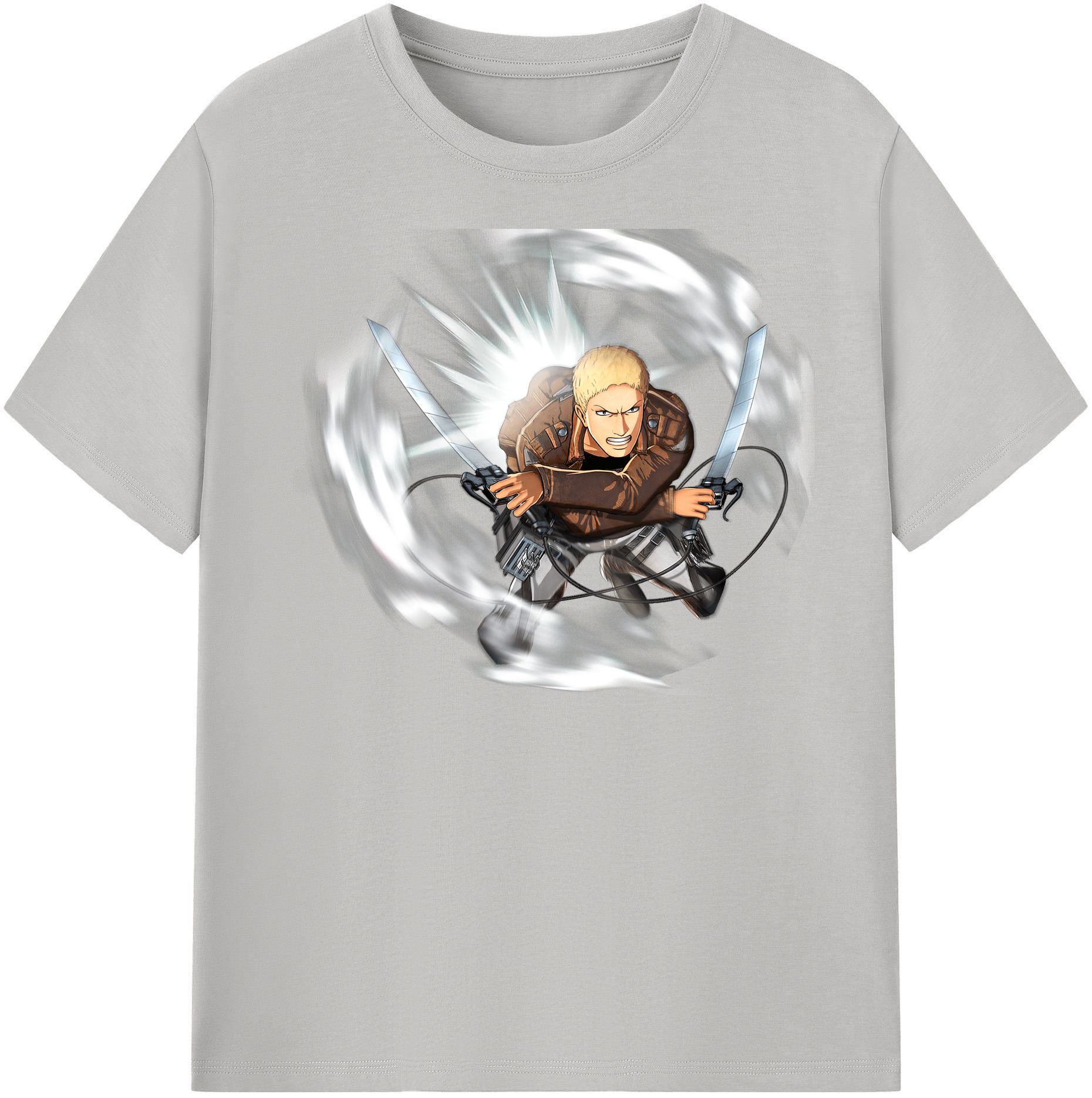 （画像用） 進撃の巨人 ライナー・ブラウン Attack on Titan Reiner Braun 綿100％半袖Tシャツ（フロントプリント）