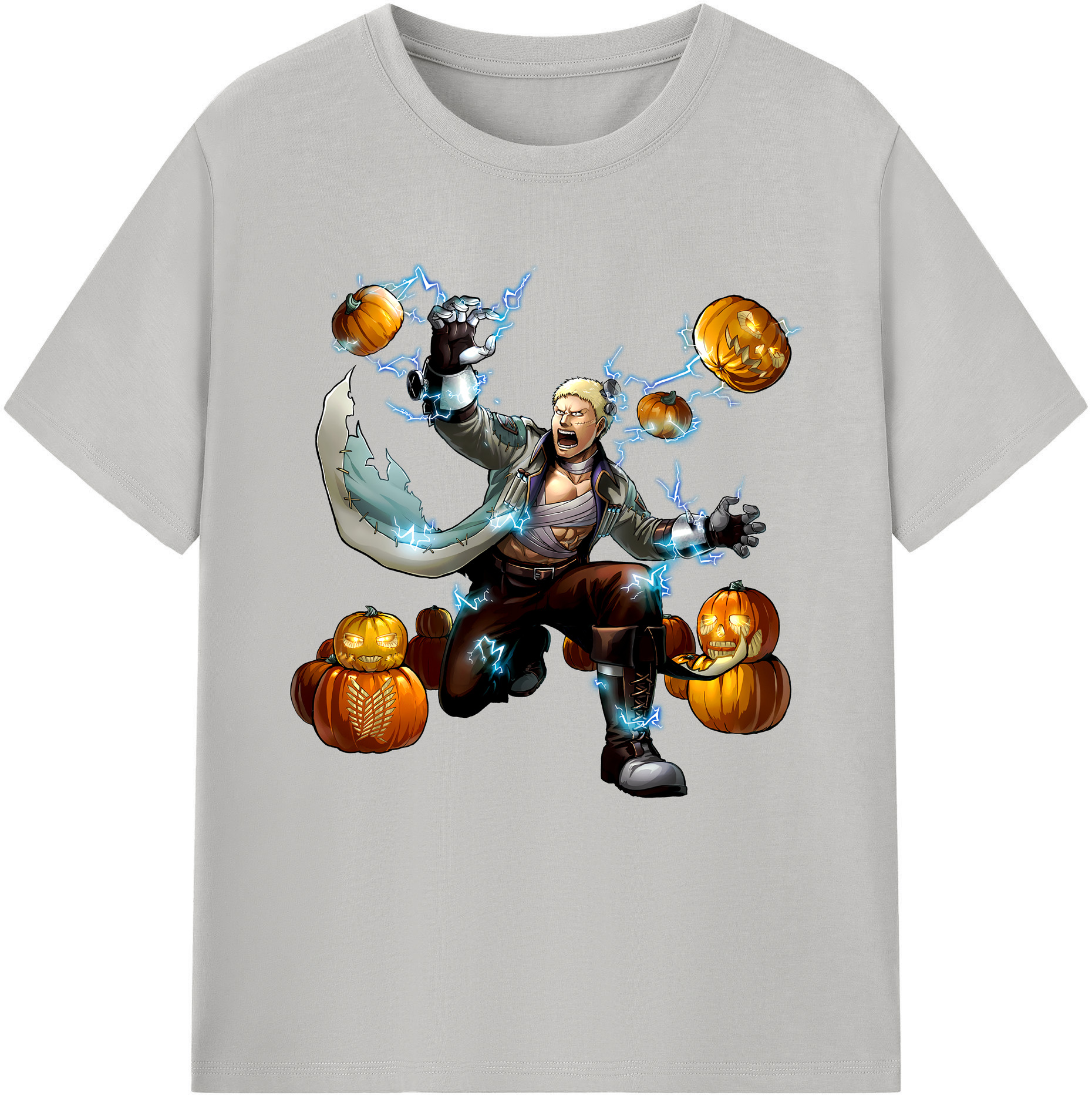 （画像用） 進撃の巨人 ライナー・ブラウン Attack on Titan Reiner Braun 綿100％半袖Tシャツ（フロントプリント）