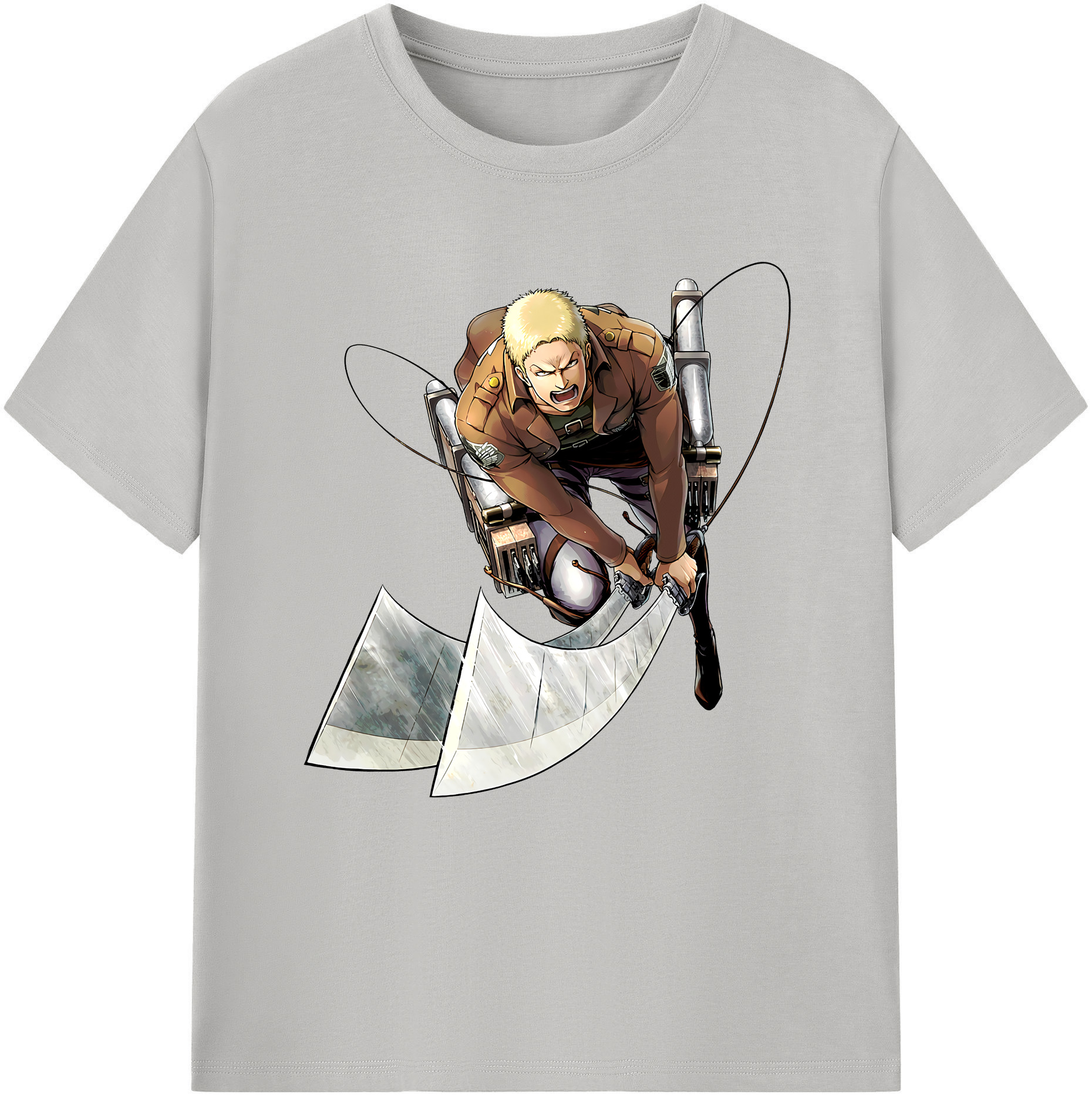 （画像用） 進撃の巨人 ライナー・ブラウン Attack on Titan Reiner Braun 綿100％半袖Tシャツ（フロントプリント）