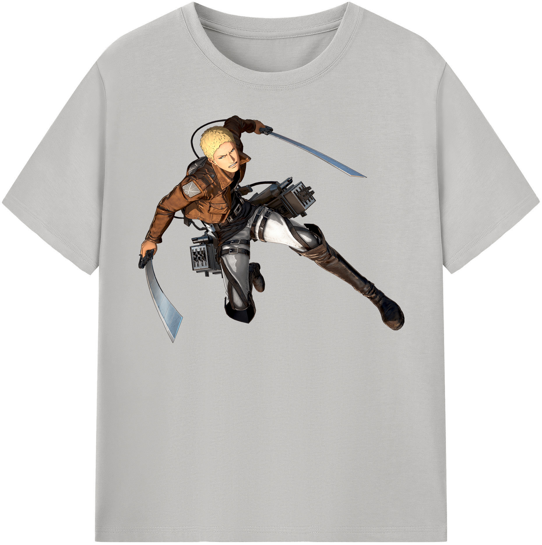 （画像用） 進撃の巨人 ライナー・ブラウン Attack on Titan Reiner Braun 綿100％半袖Tシャツ（フロントプリント）