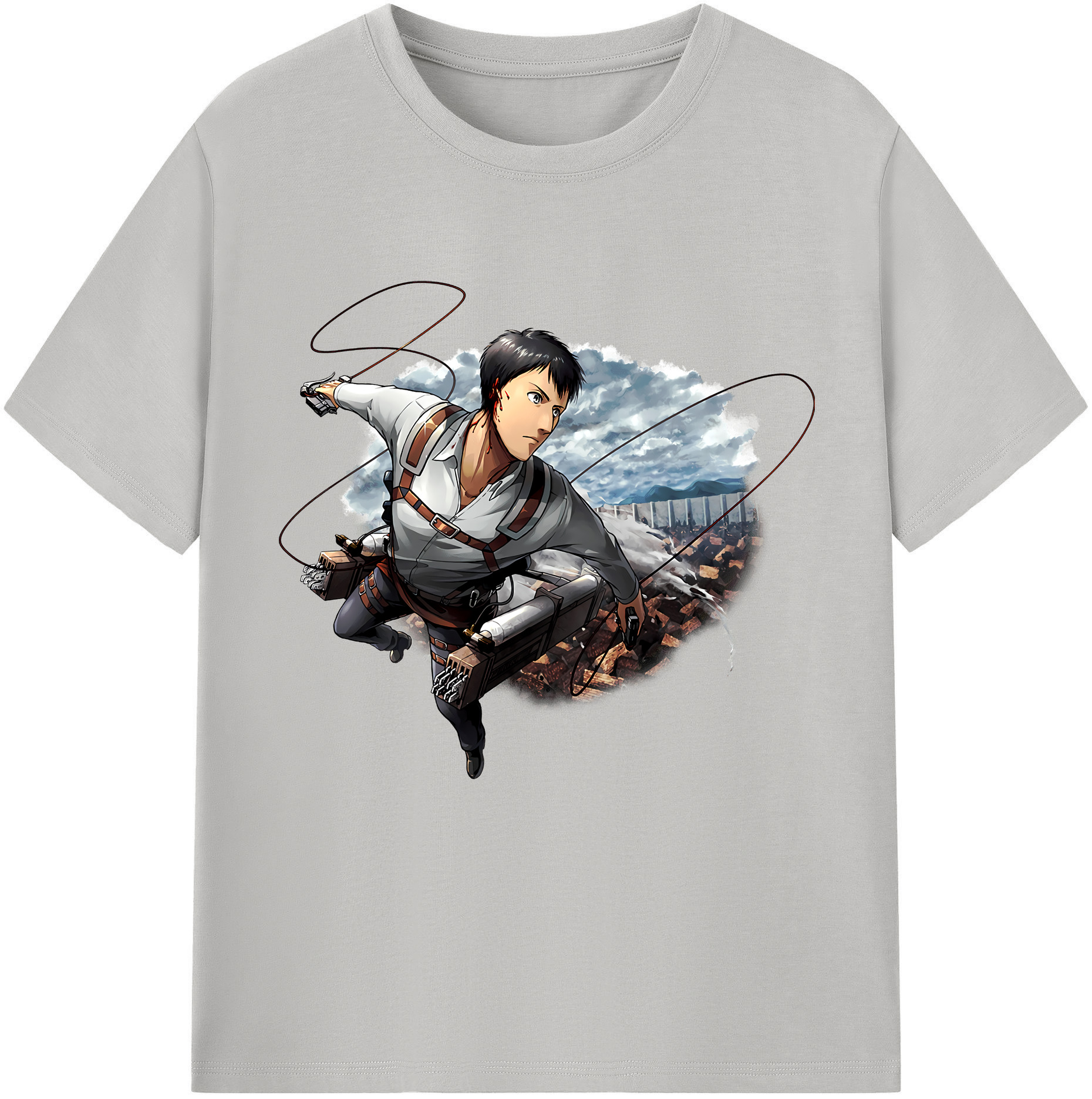 （画像用） 進撃の巨人 ベルトルト・フーバー Attack on Titan Bertholdt Hoover 綿100％半袖Tシャツ（フロントプリント）