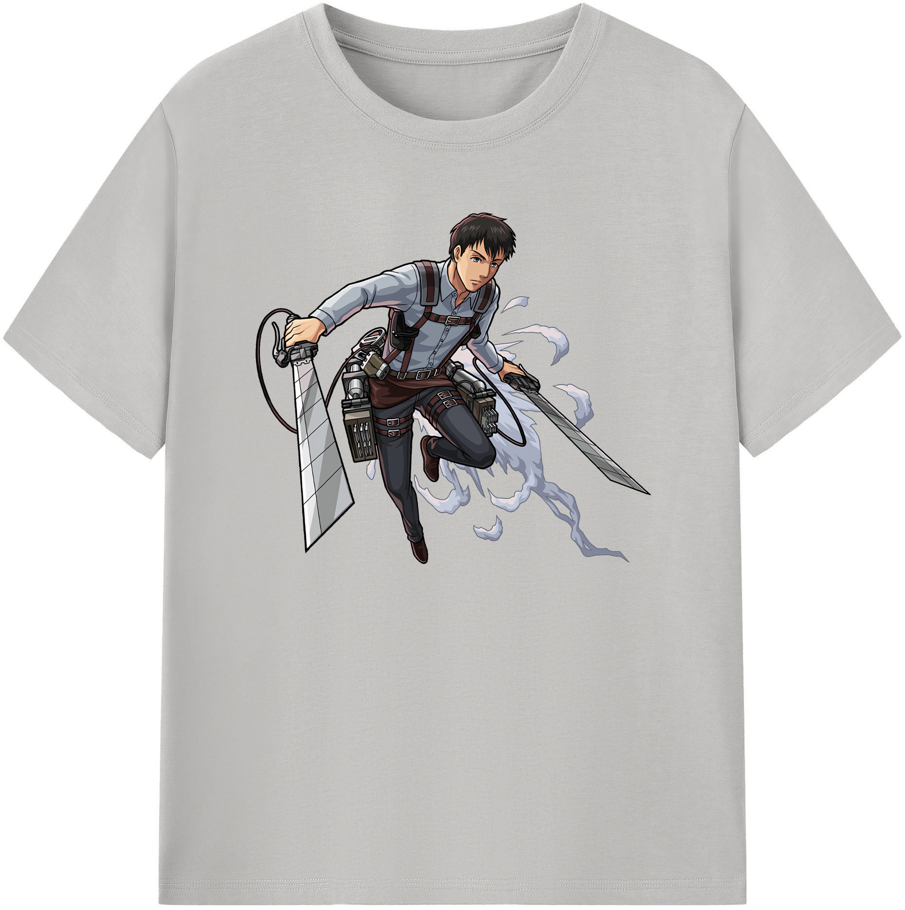 （画像用） 進撃の巨人 ベルトルト・フーバー Attack on Titan Bertholdt Hoover 綿100％半袖Tシャツ（フロントプリント）