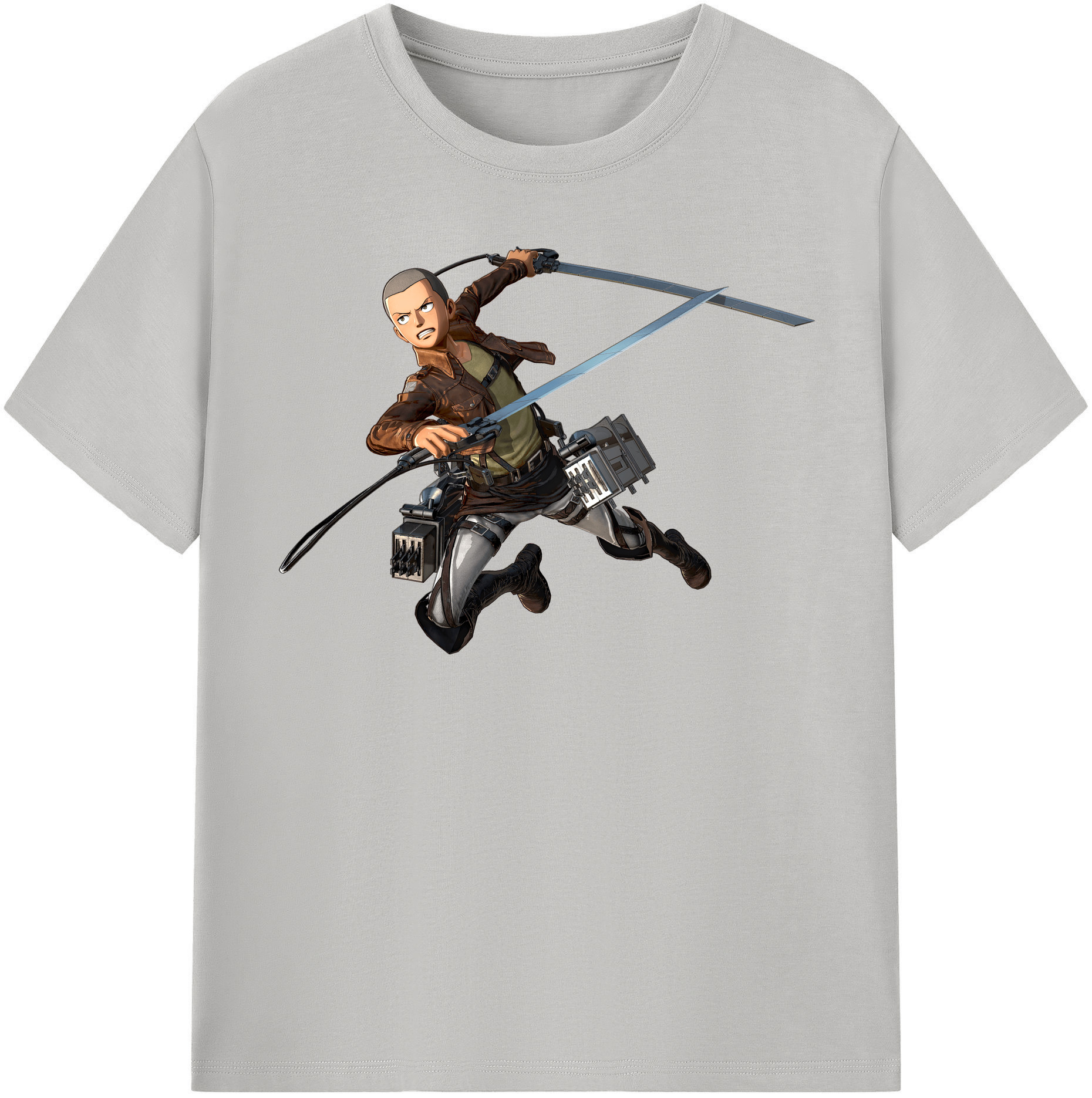（画像用） 進撃の巨人 コニー·スプリンガー Attack on Titan Connie Springer 綿100％半袖Tシャツ（フロントプリント）