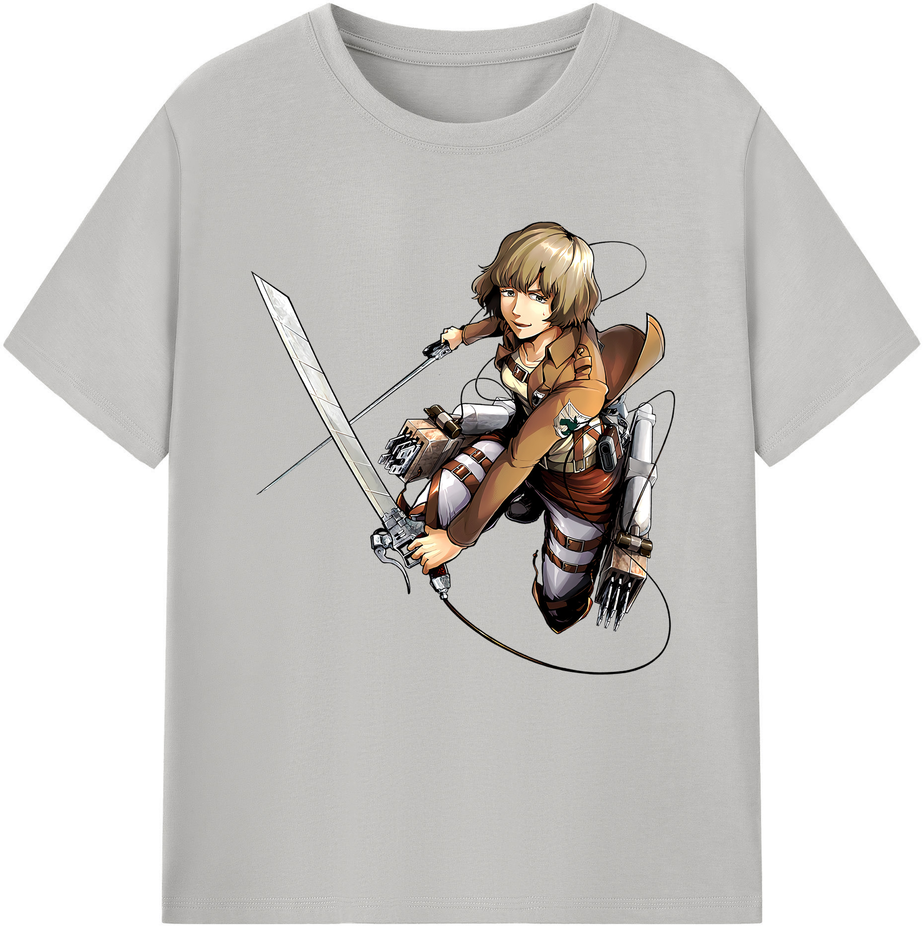 （画像用） 進撃の巨人 ヒツチ Attack on Titan Hitch 綿100％半袖Tシャツ（フロントプリント）