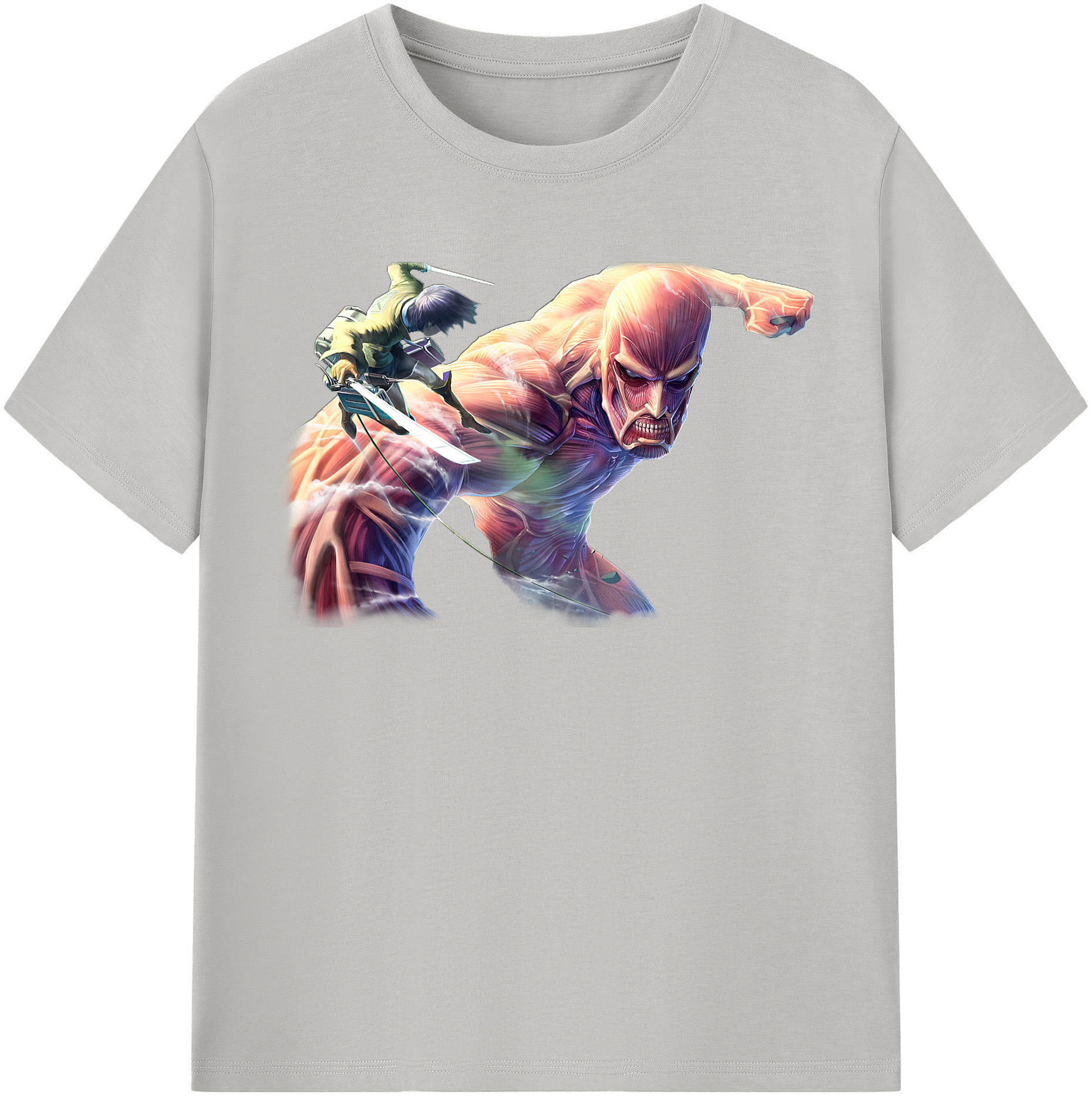 （画像用） 進撃の巨人 Attack on Titan 綿100％半袖Tシャツ（フロントプリント）