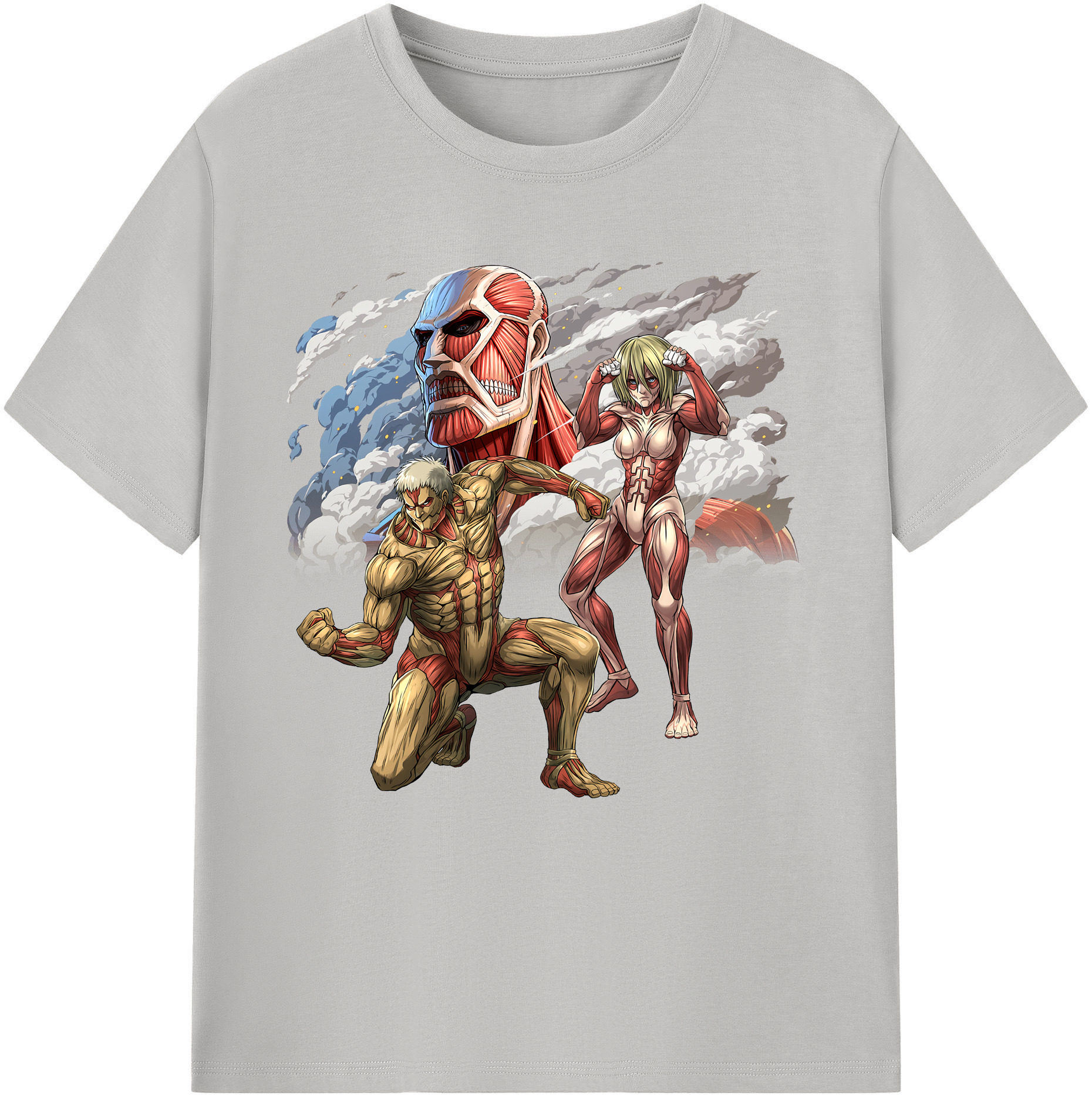 （画像用） 進撃の巨人 Attack on Titan 綿100％半袖Tシャツ（フロントプリント）