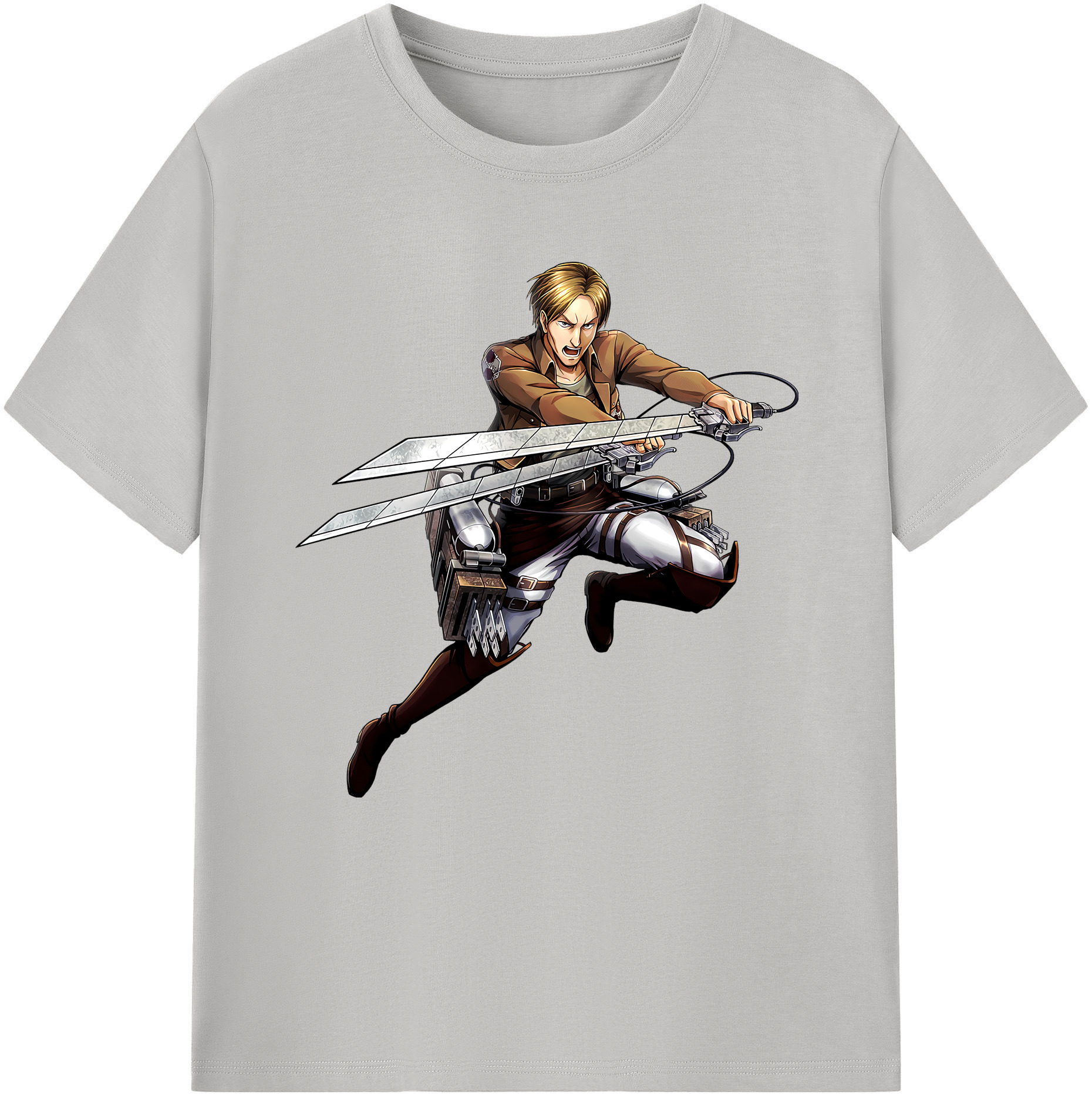 （画像用） 進撃の巨人 Attack on Titan 綿100％半袖Tシャツ（フロントプリント）