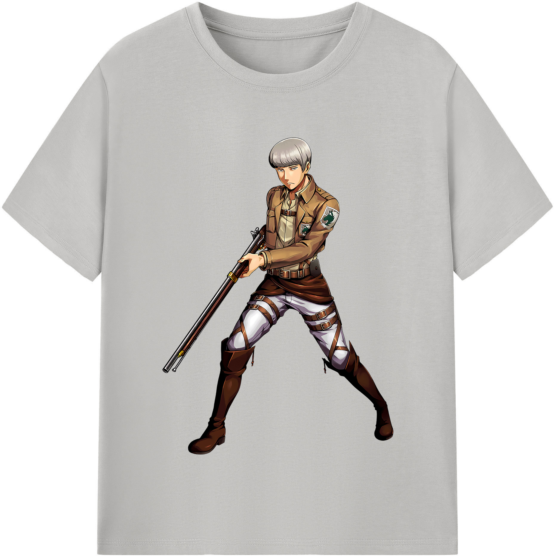 （画像用） 進撃の巨人 Attack on Titan 綿100％半袖Tシャツ（フロントプリント）