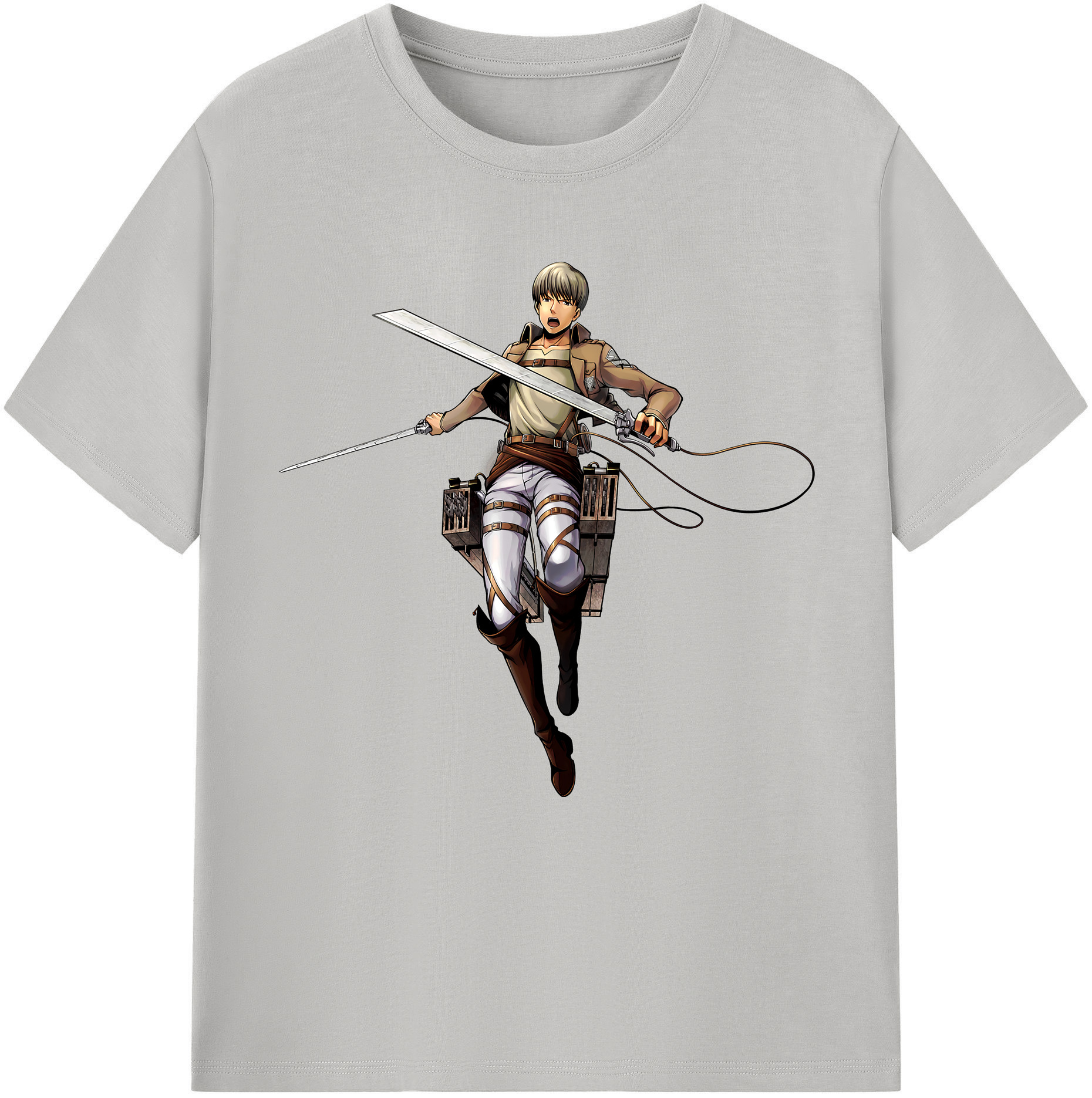 （画像用） 進撃の巨人 Attack on Titan 綿100％半袖Tシャツ（フロントプリント）